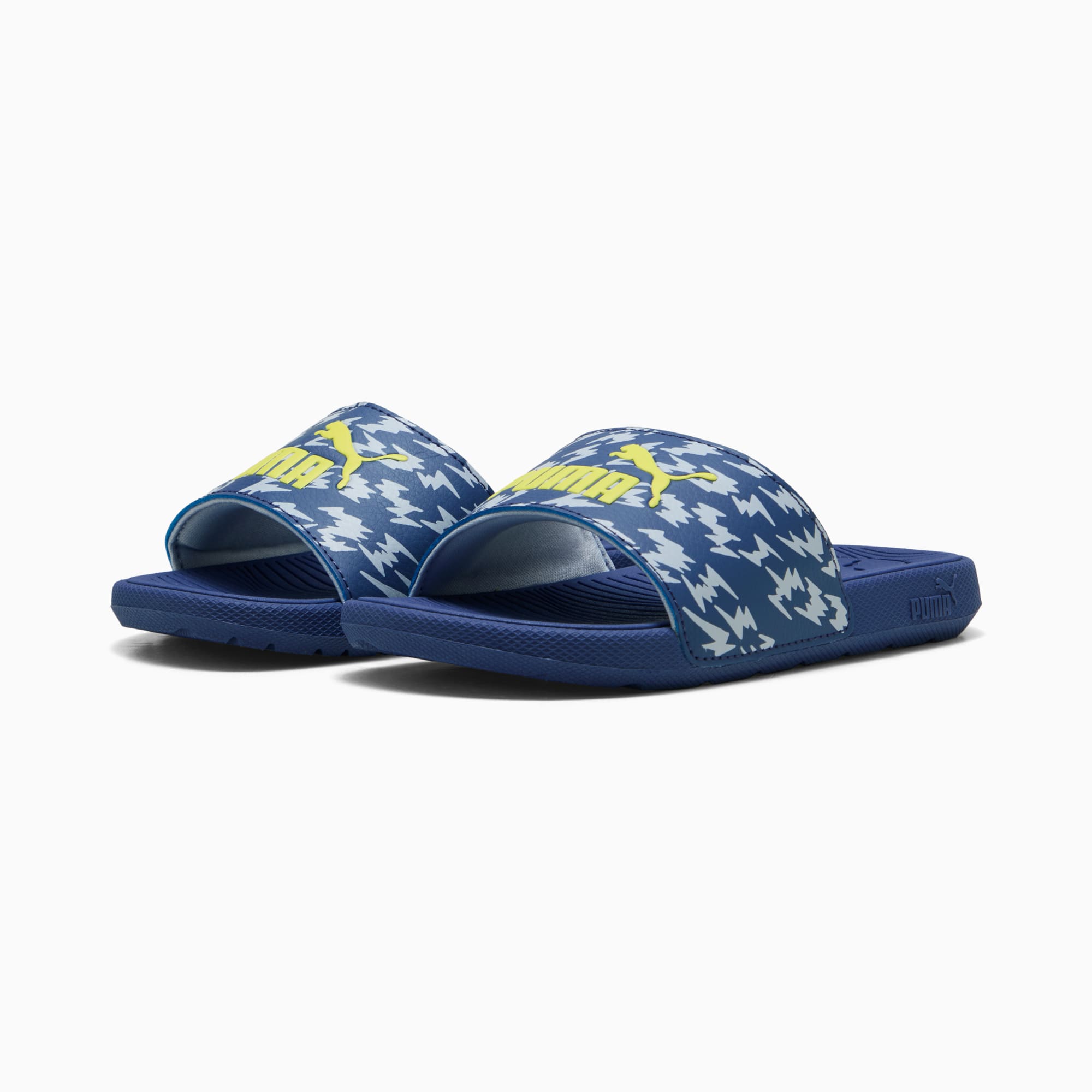 Cool Cat 2.0 Poised 2 Race Slides Kids, Blue Crystal-Lemon Sherbert-Cool Weather, large