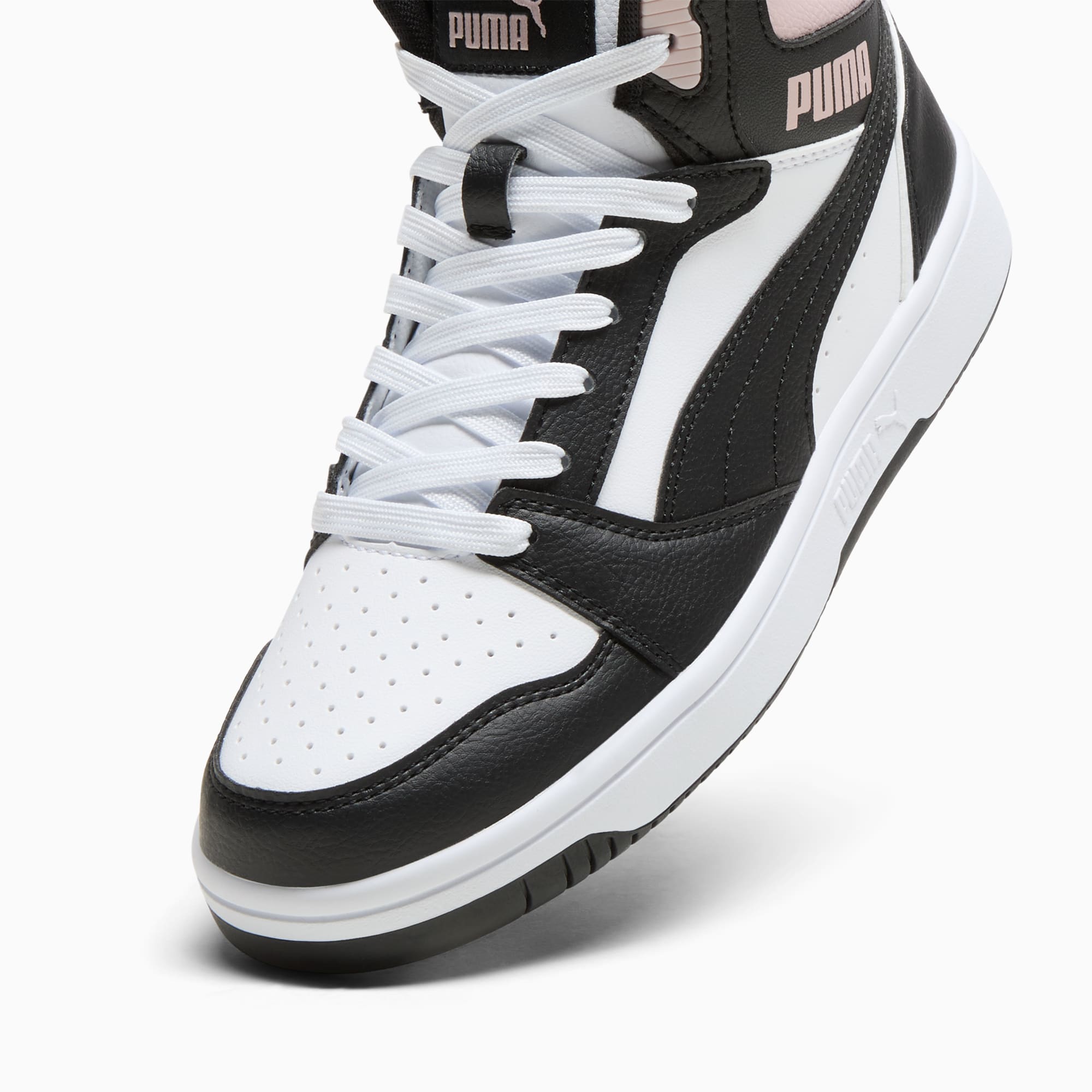 Black white puma shoes discount