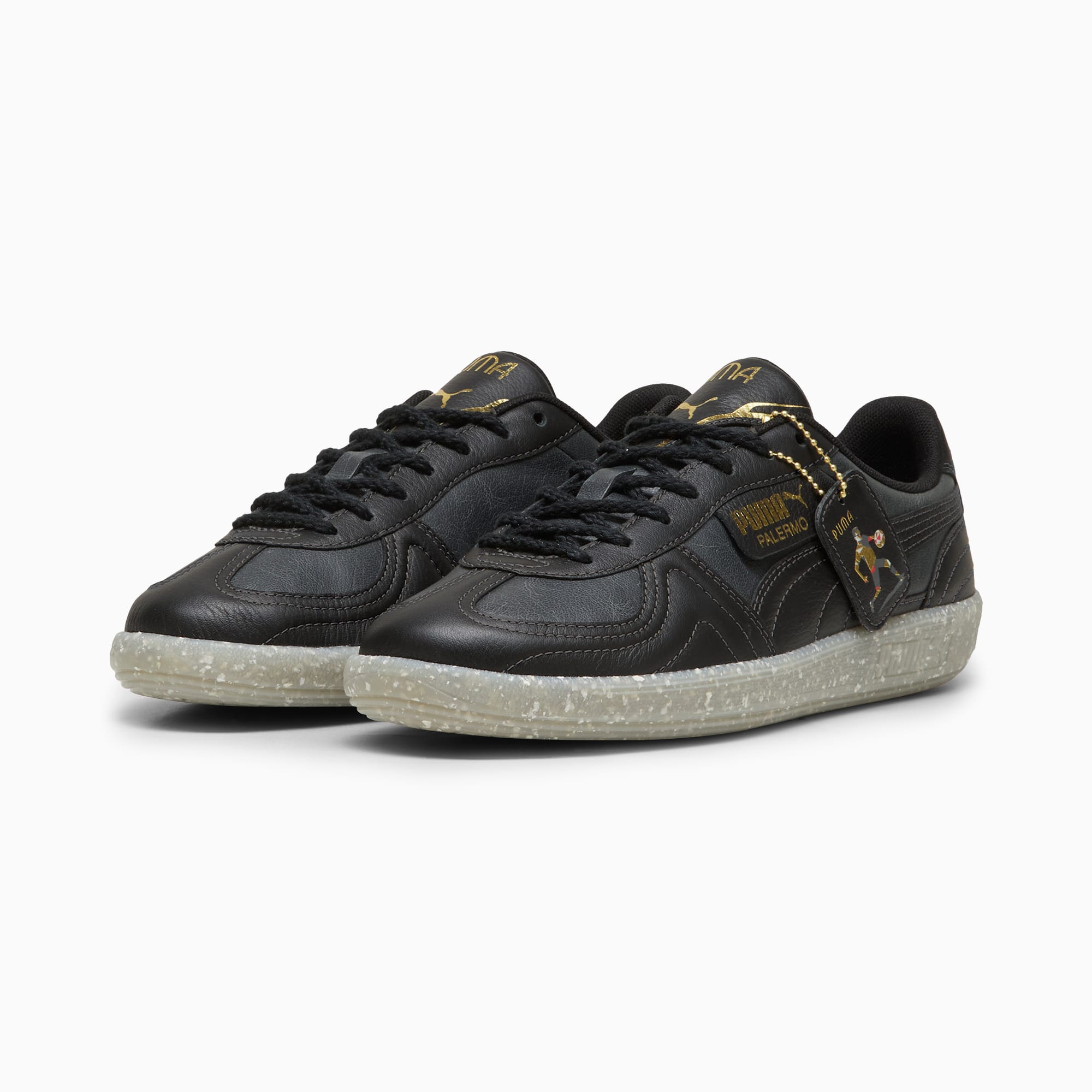 Sneakers Palermo OP unisex, PUMA Black-Flat Light Gray, large