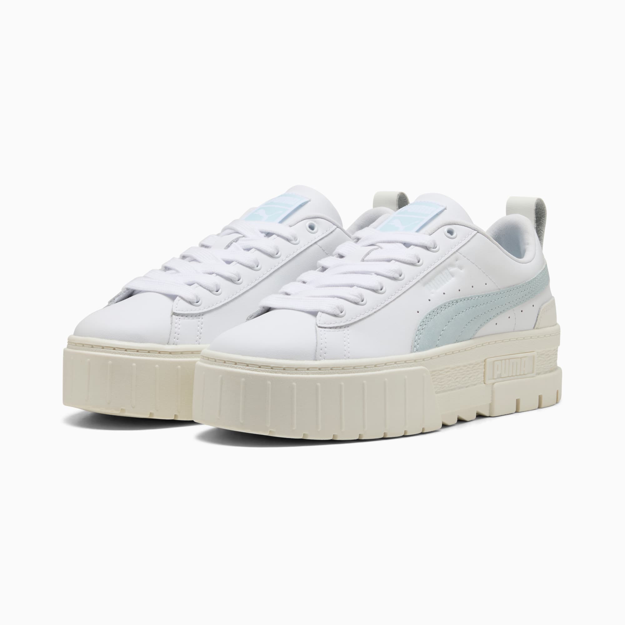 Mayze Lux Sneakers Women, PUMA White-Sea Glass, large