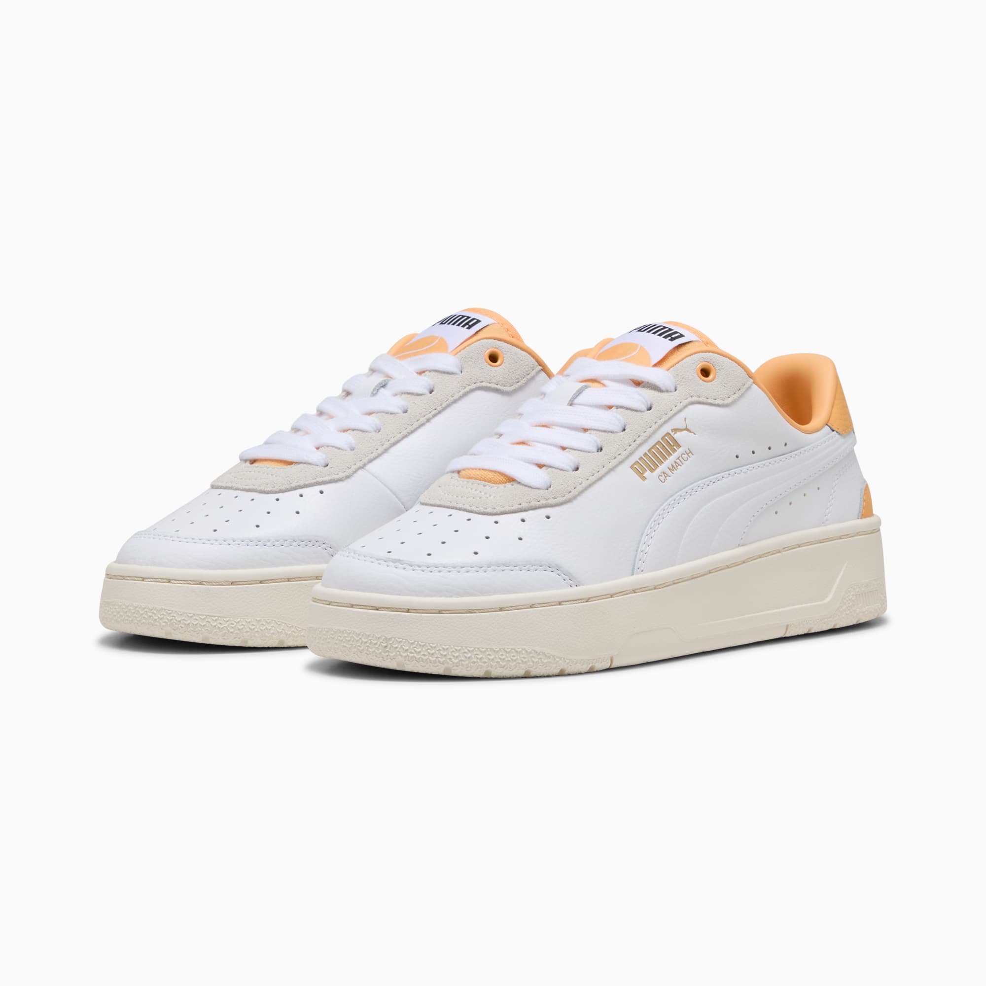 CA Match Court Sneakers Damen, PUMA White-Almost Apricot, large