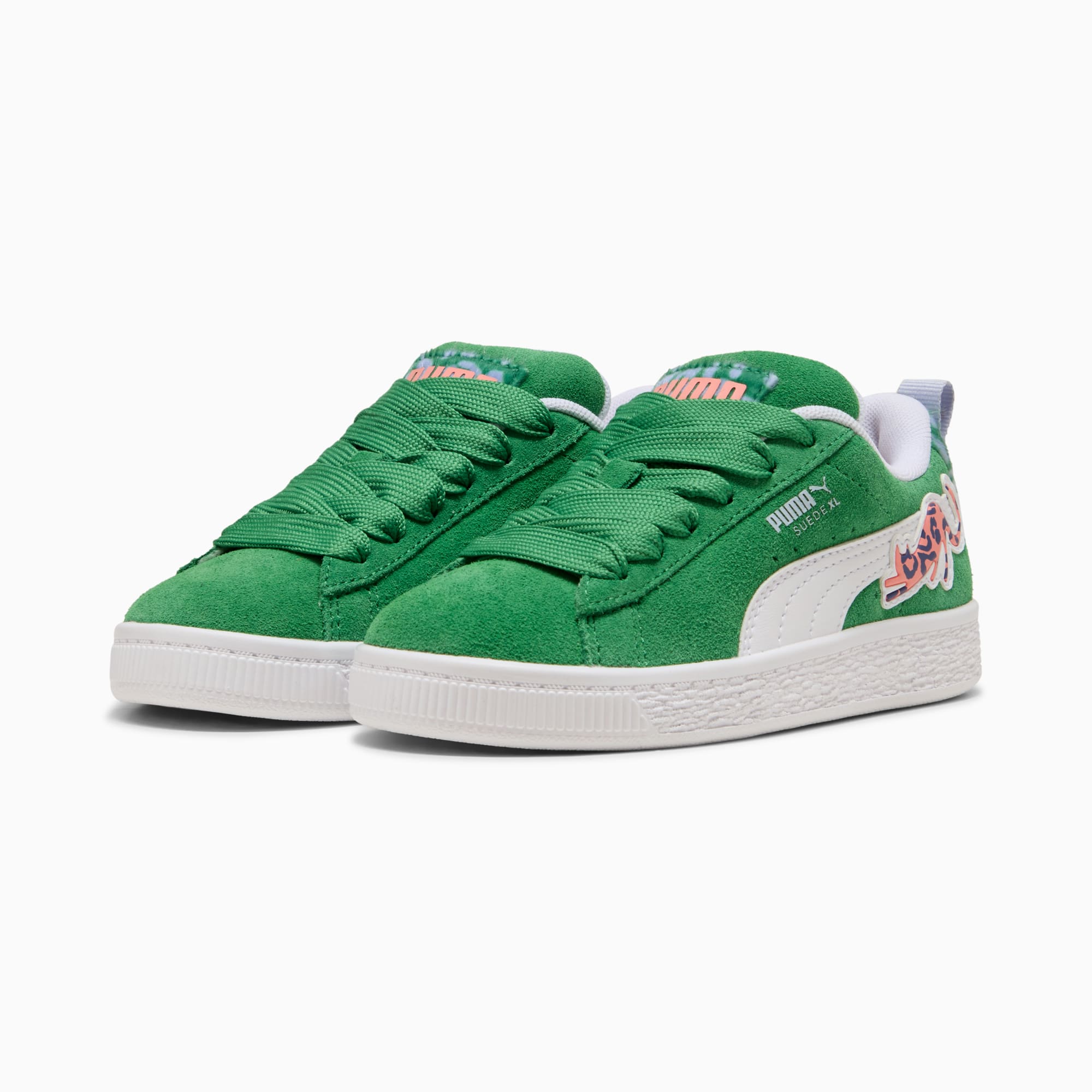 Suede XL Cats Club Sneakers Kids, Archive Green-PUMA White, large