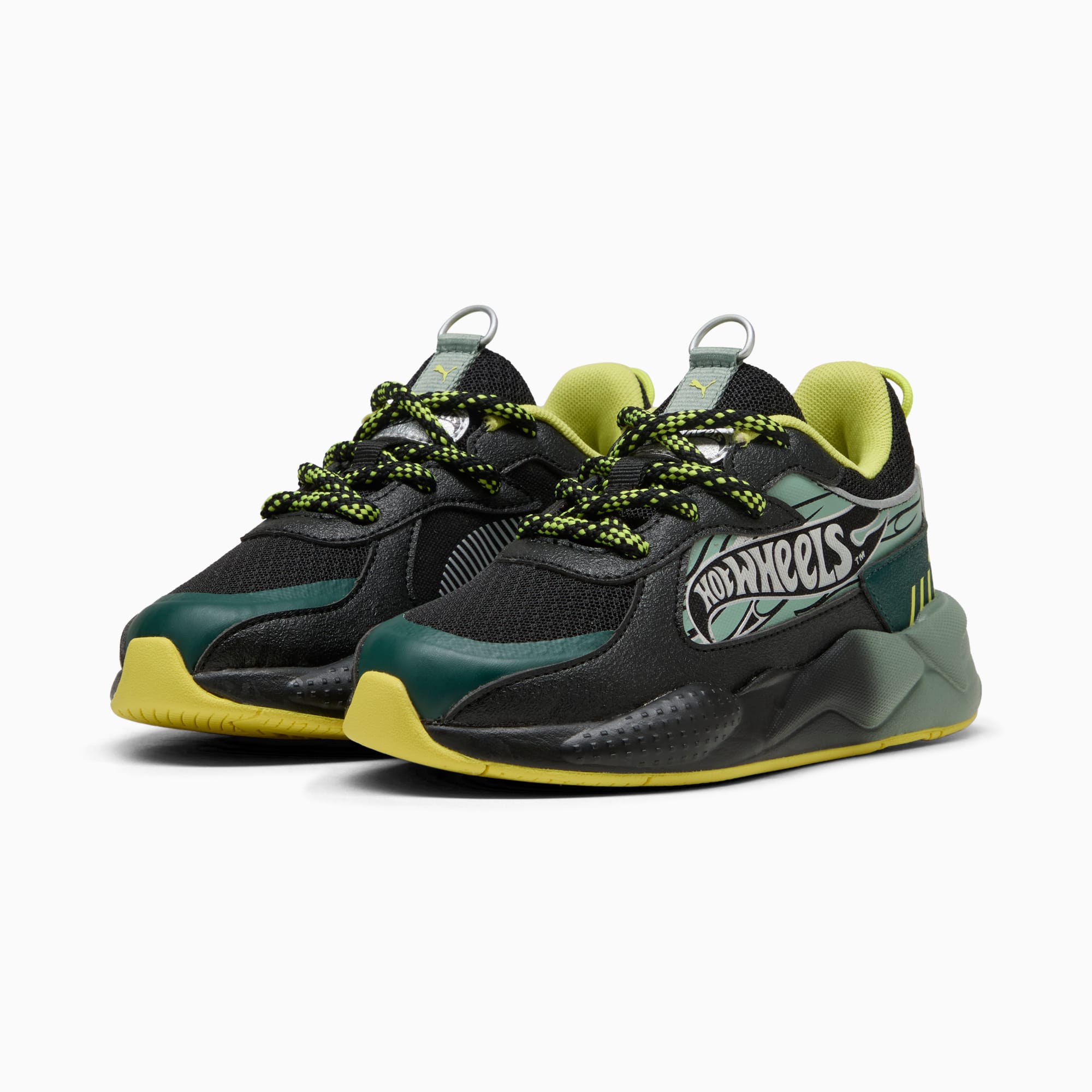 Sneakers PUMA x HOT WHEELS™ RS-X Enfant, PUMA Black-Green Moon, large