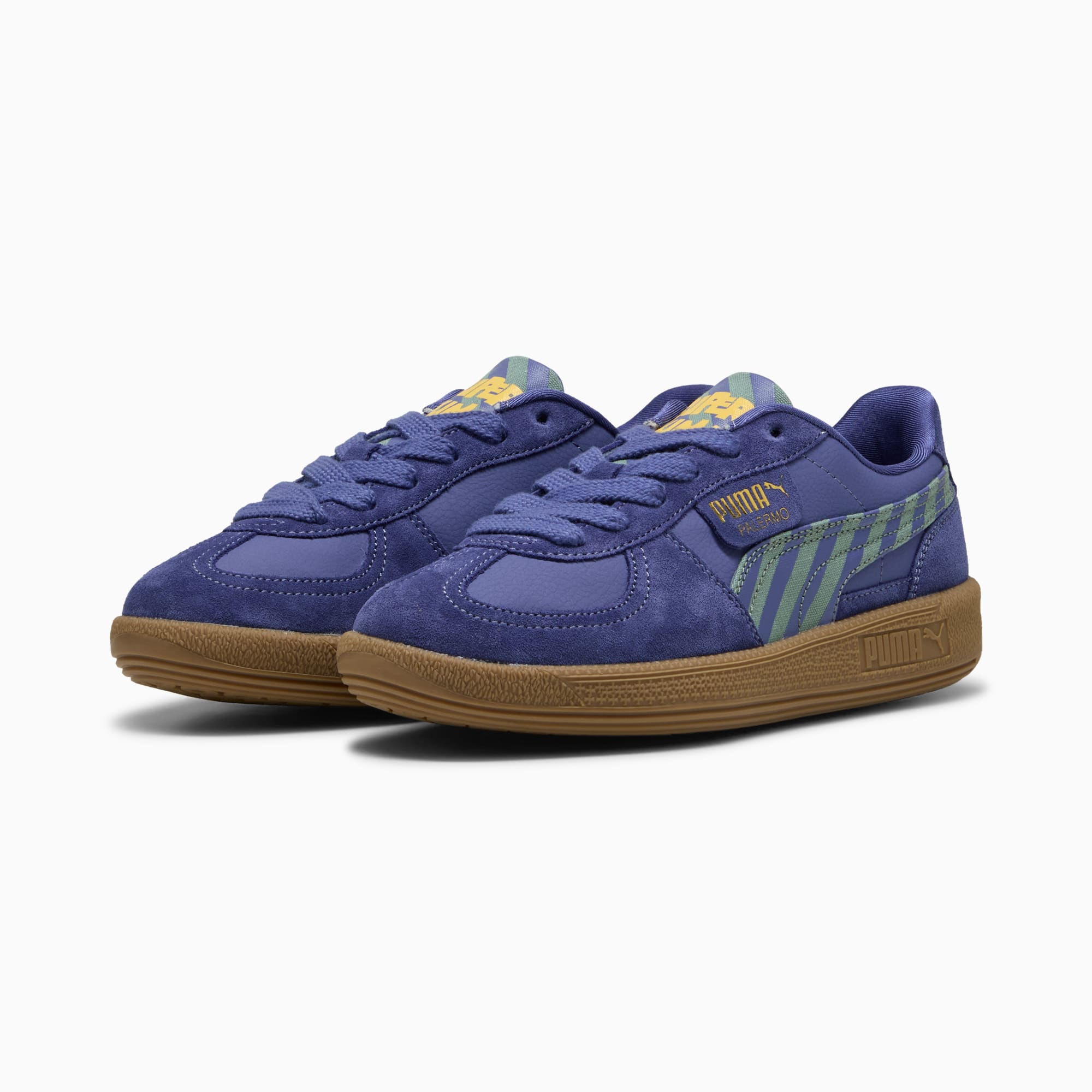 SUPER PUMA Palermo Sneakers Youth, Blue Crystal-Green Moon, large