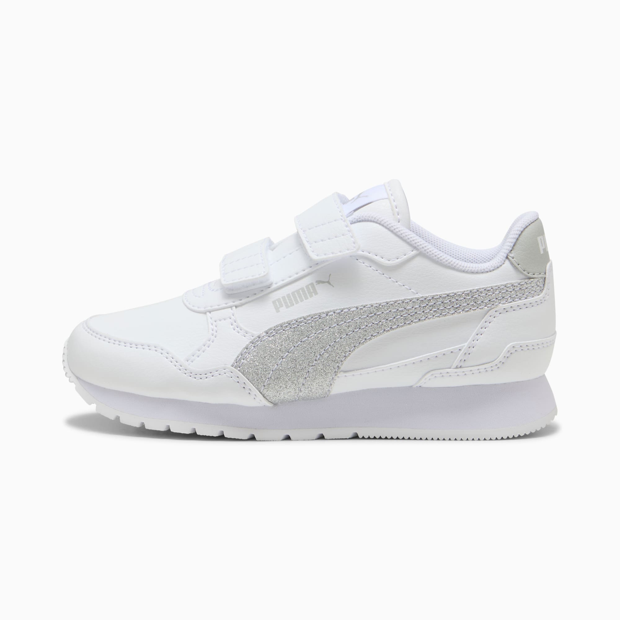 Sneakers ST Runner v4 Glitter per bambini, PUMA White-PUMA Silver-Cool Light Gray, large