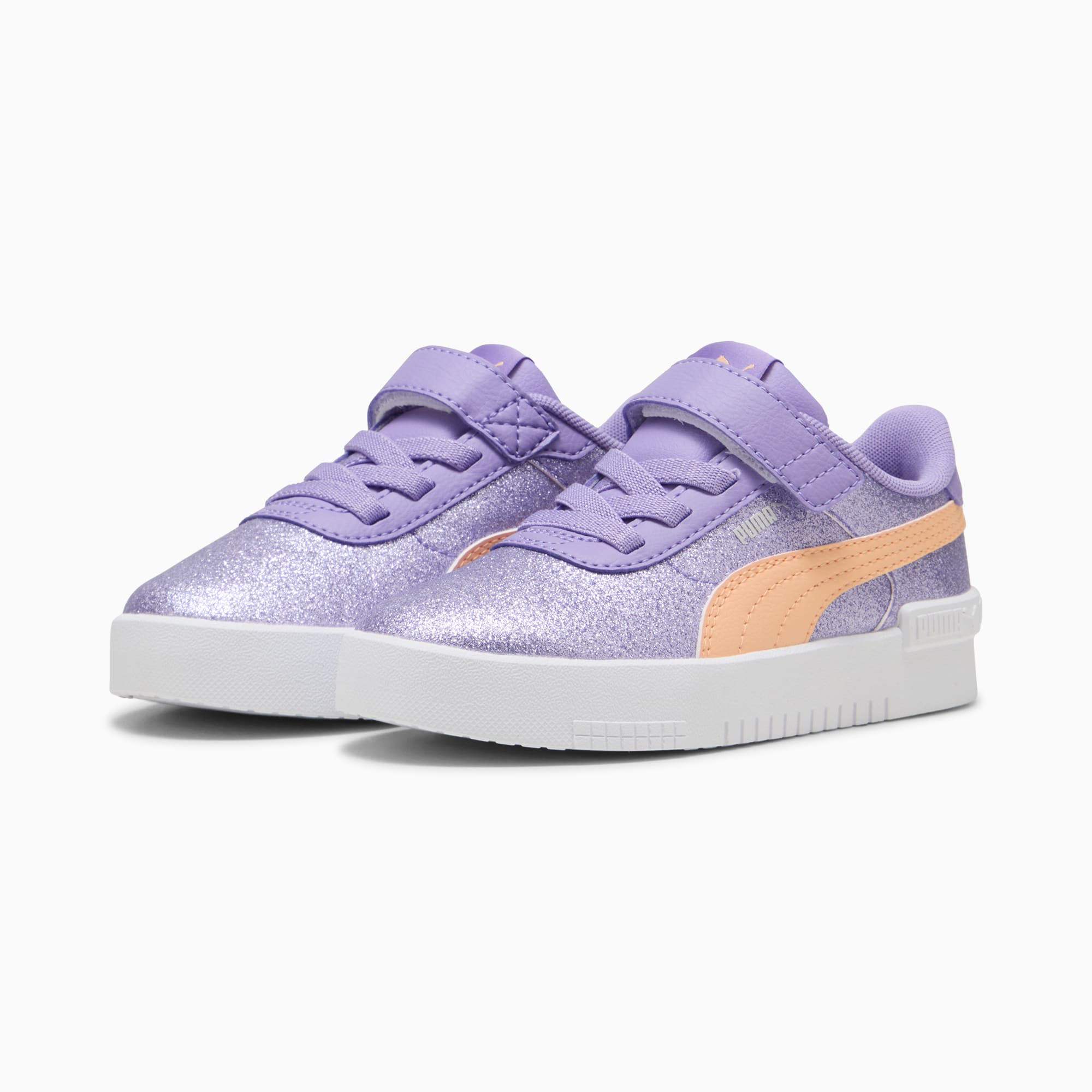 Jola Glitz Glam Sneakers Kids, Lavender Alert-Peach Fizz-PUMA Silver, large