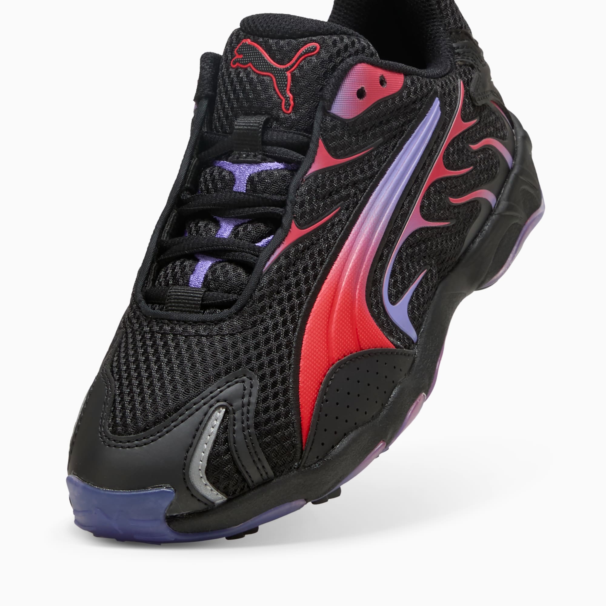 Puma Inhale Black Red Grade School Kids Shoes Size 6