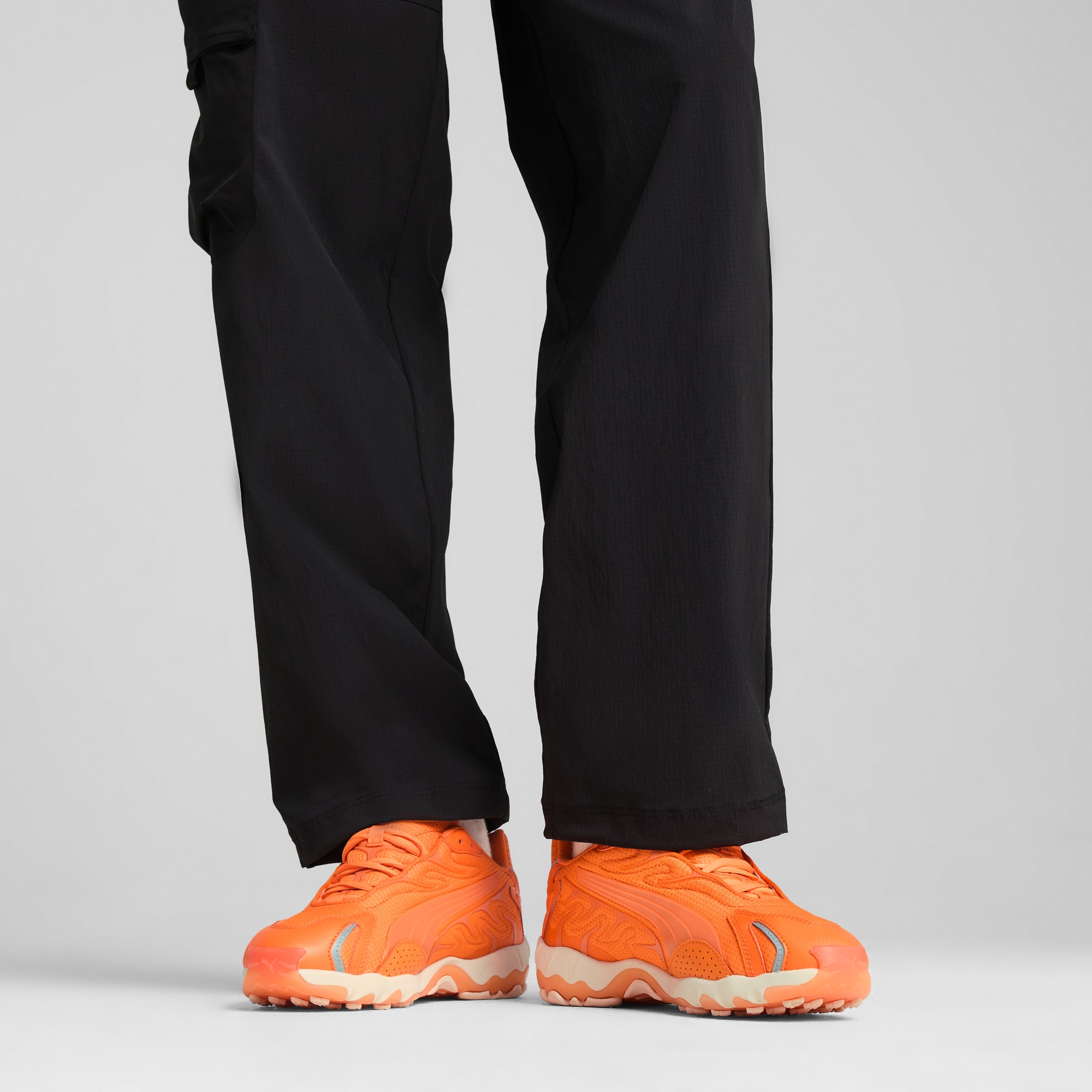 Inhale Sneakers Unisex, Orange Glo-Alpine Snow, large