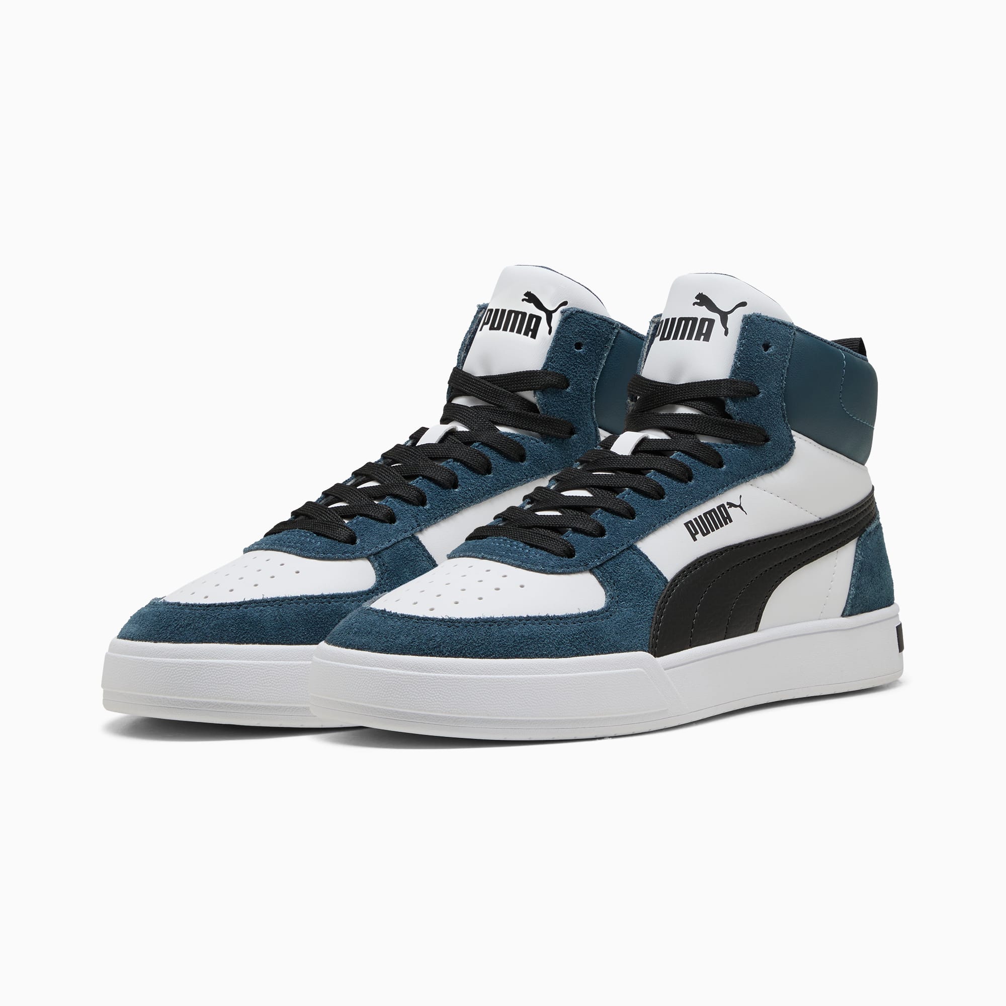 Caven Mid Sneakers, PUMA White-PUMA Black-Dark Night, large