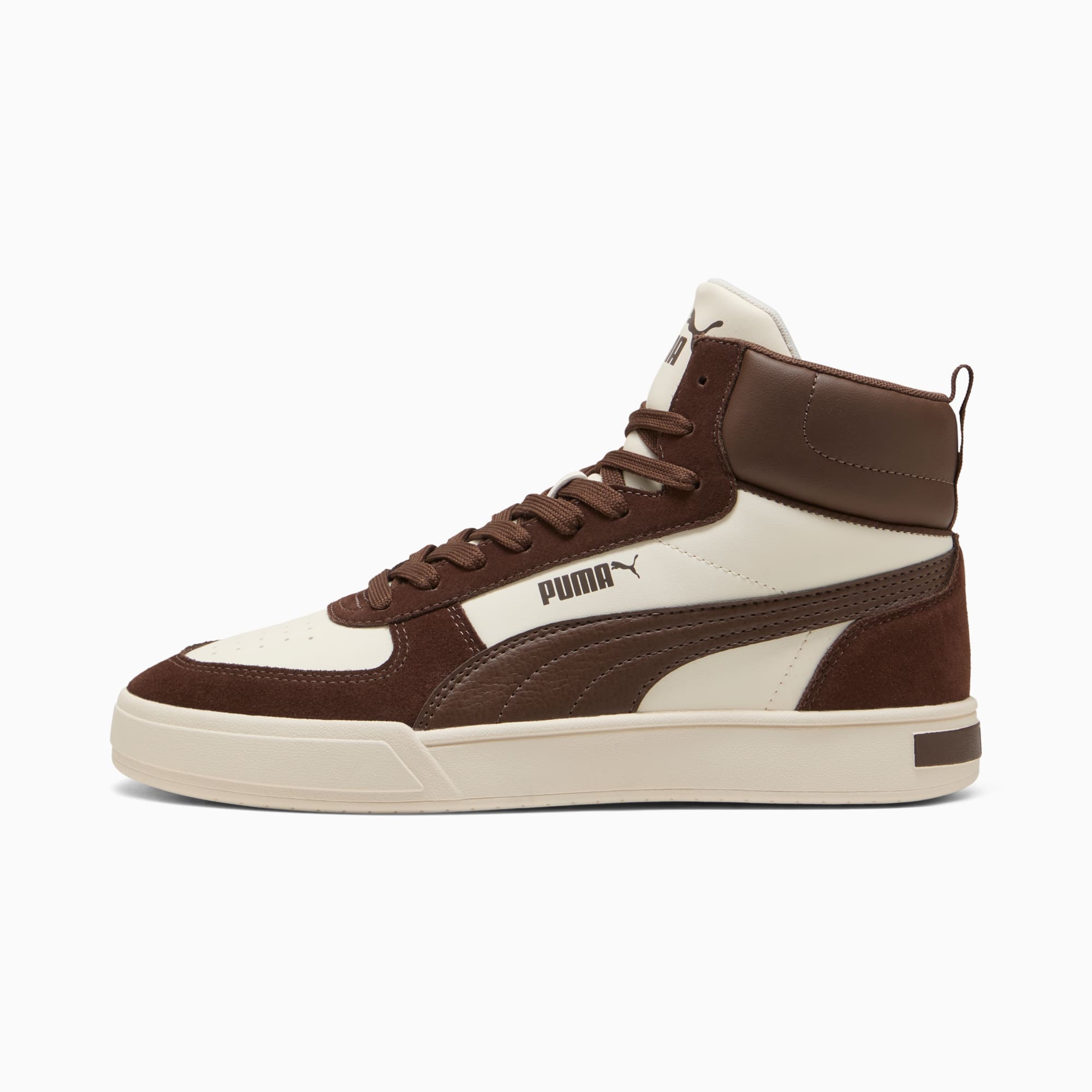 Caven Mid Sneakers, Frosted Ivory-Espresso Brown, large