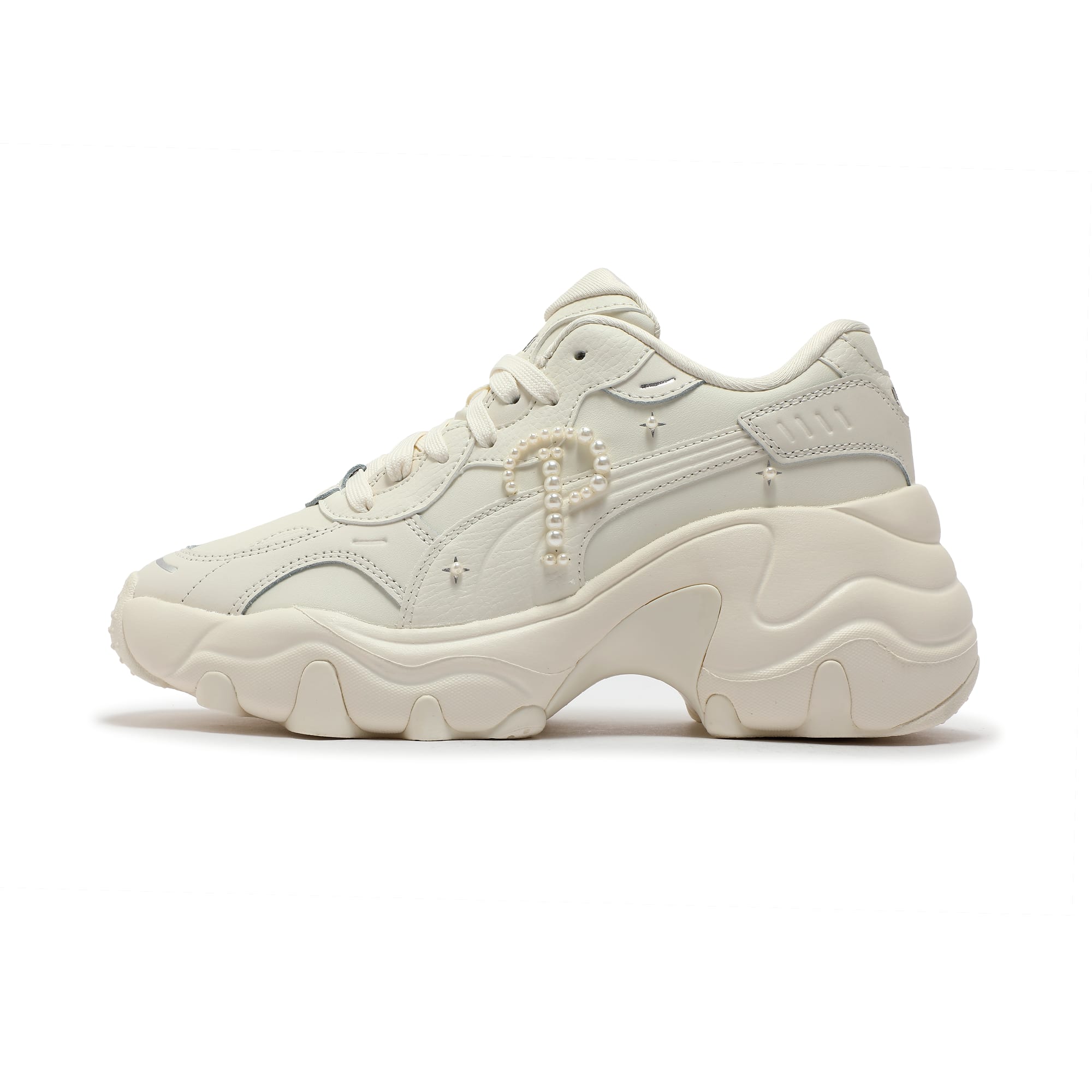 Pulsar Wedge Pearl Sneakers Women, Frosted Ivory-PUMA White, large-SEA