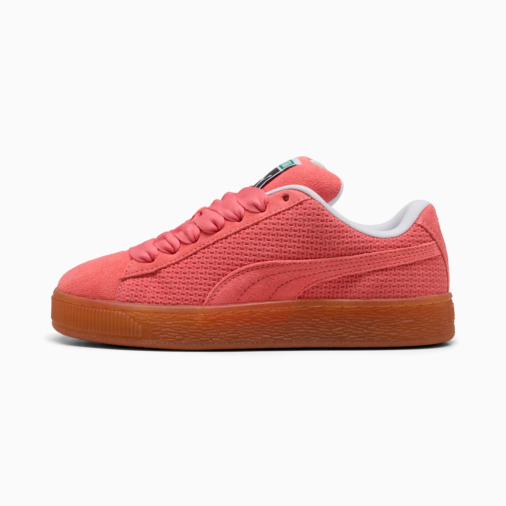 Suede XL Braided Sneakers Women, Glowing Red-PUMA White, large