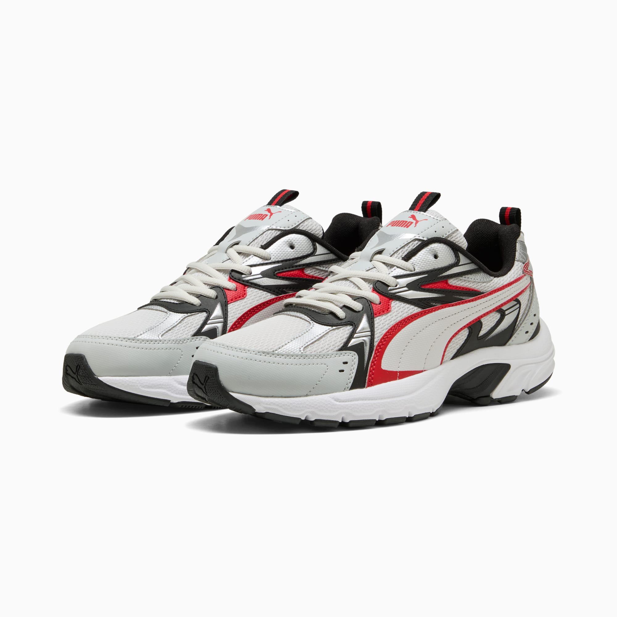 スニーカー PUMA Millennio Tech White Black Red 39232208 PUMA スニーカー メンズ プーマ puma 白 ホワイト 黒 ブラック