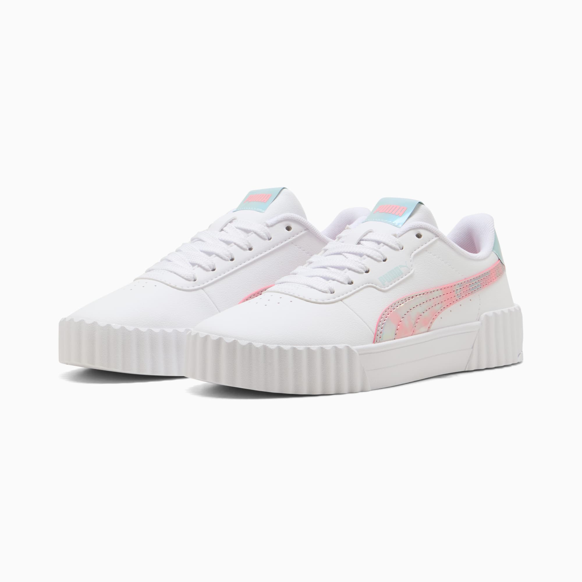 Carina 3.0 Space Belle Sneakers voor jongeren, PUMA White-Pinkscape, large