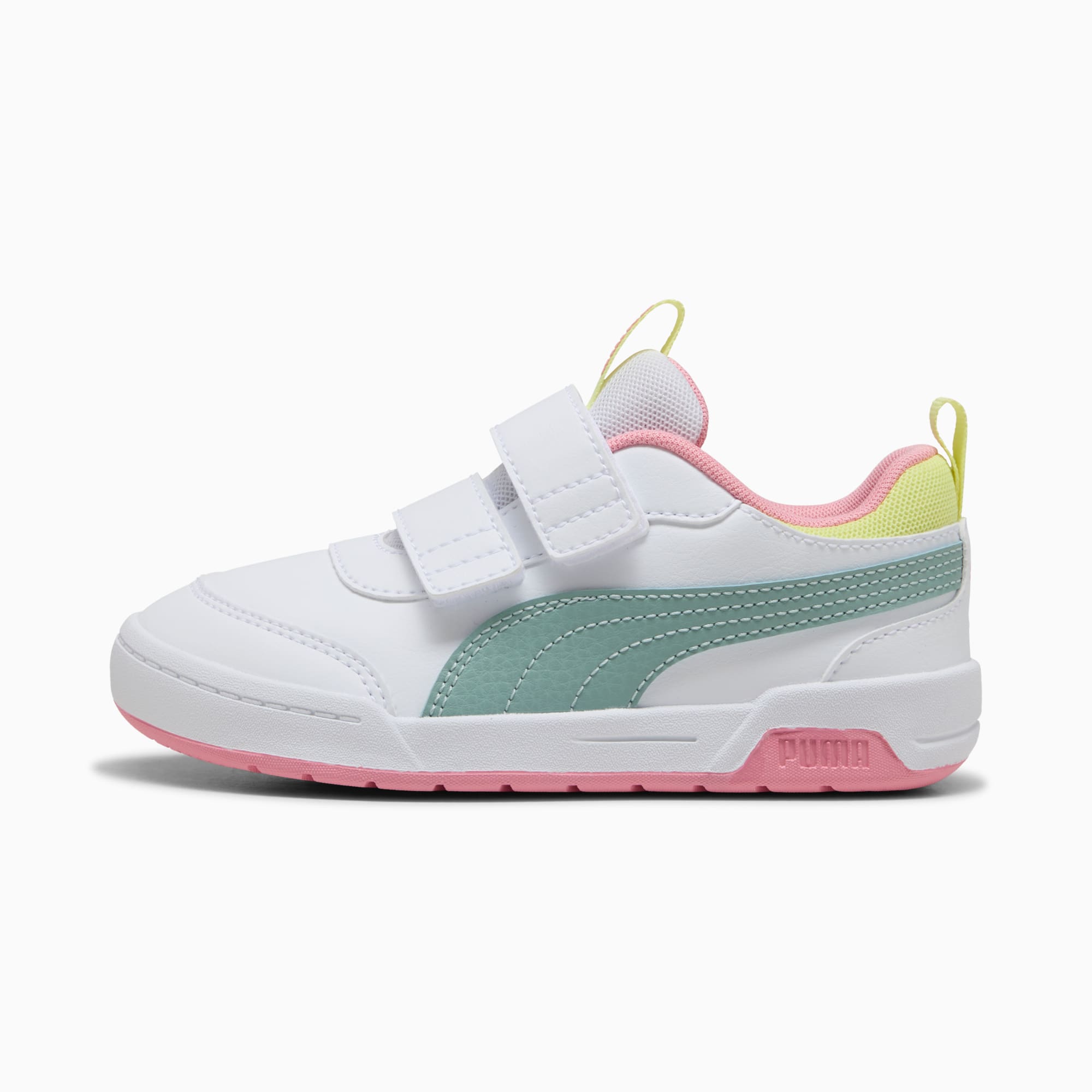 Multiflex 2 Colour Sneakers Kids, PUMA White-Light Moss, large