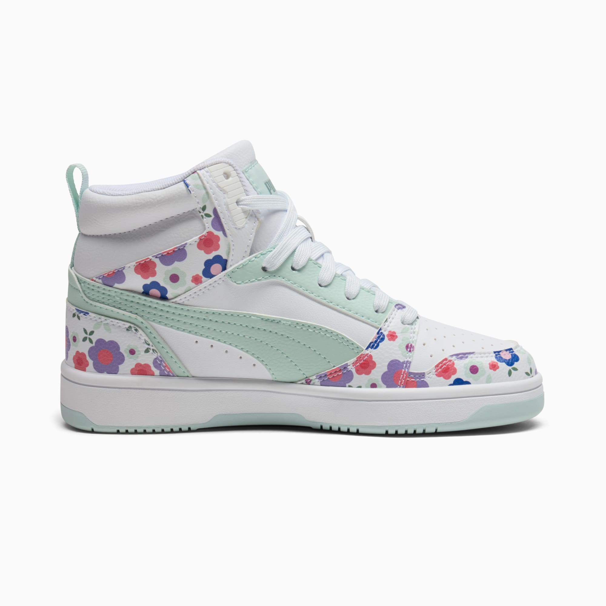 PUMA Rebound V6 Mid Flower Garden Big Kids' Sneakers | PUMA