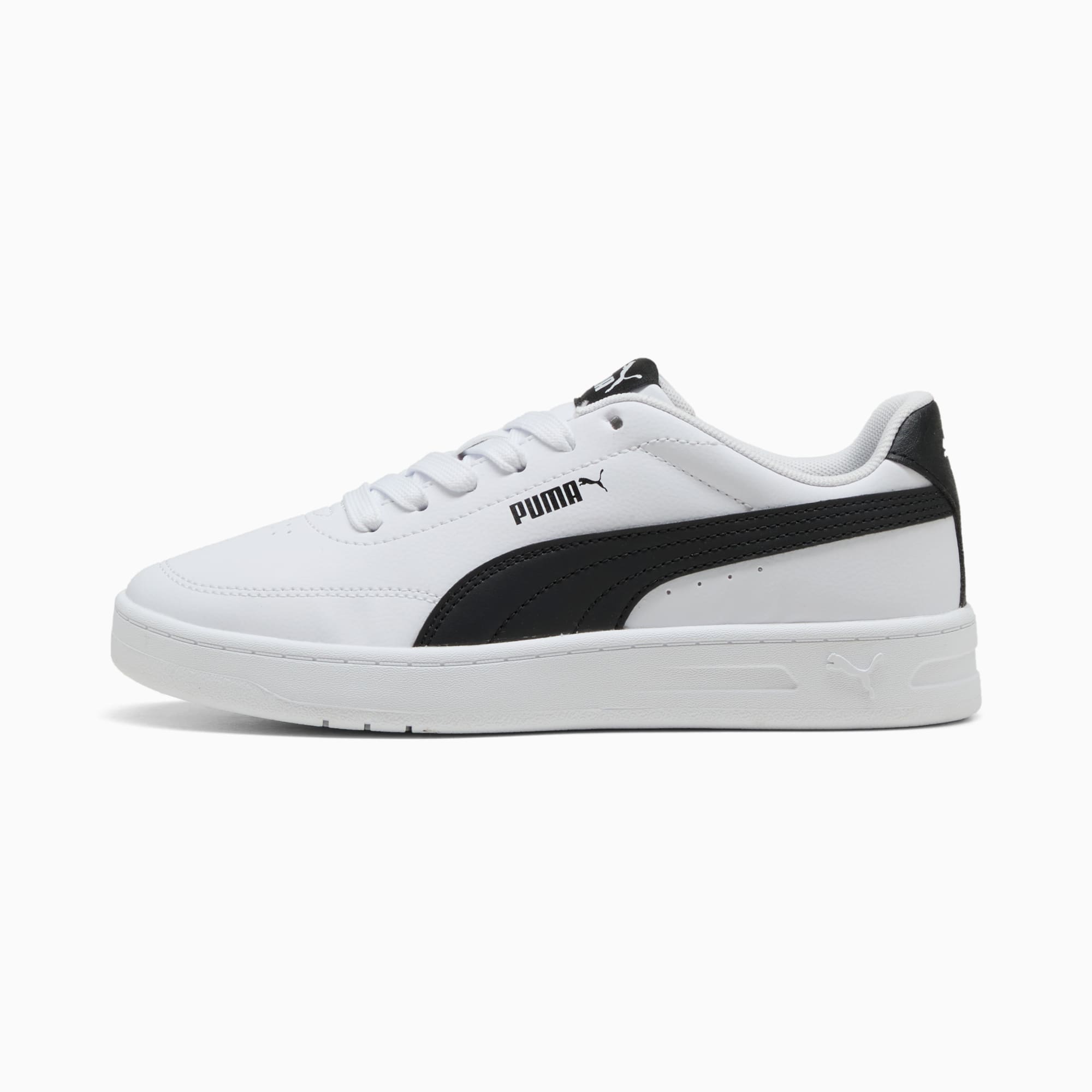 Court Classic Clean Sneakers Youth, PUMA White-PUMA Black, large