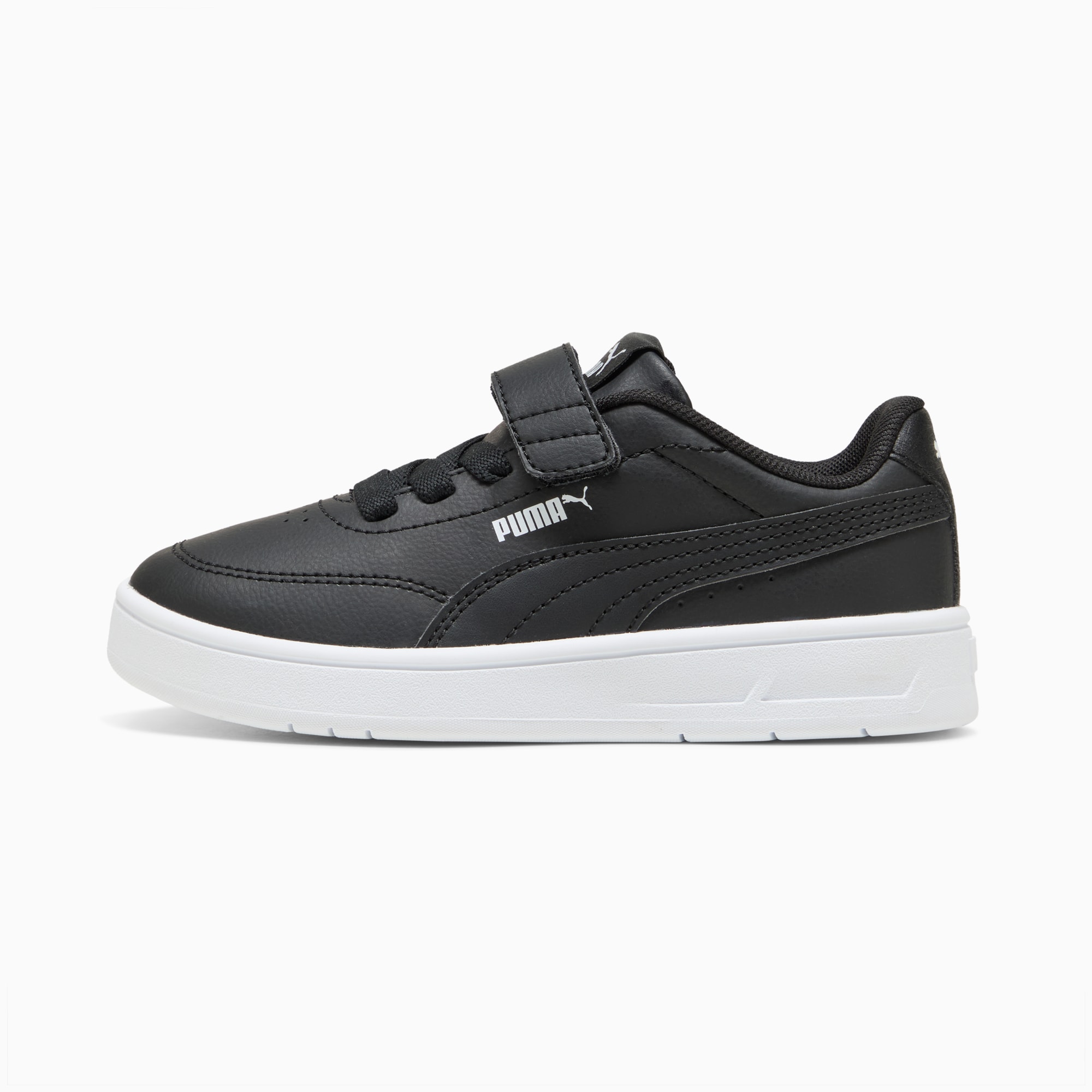 Court Classic Clean Sneakers Kids, PUMA Black-PUMA Black, large
