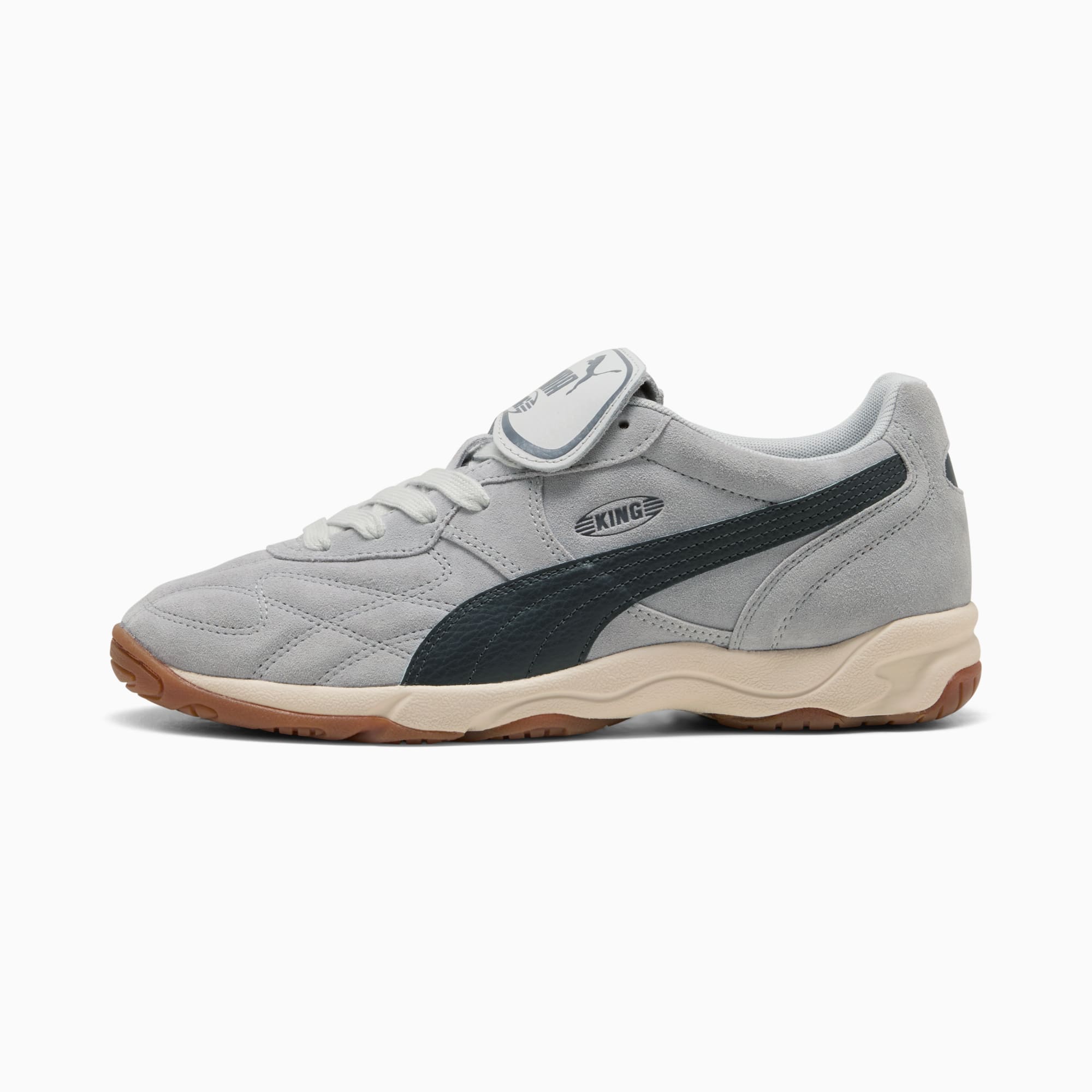 King Indoor Suede Sneakers Unisex, Gray Echo-Alpine Snow, large
