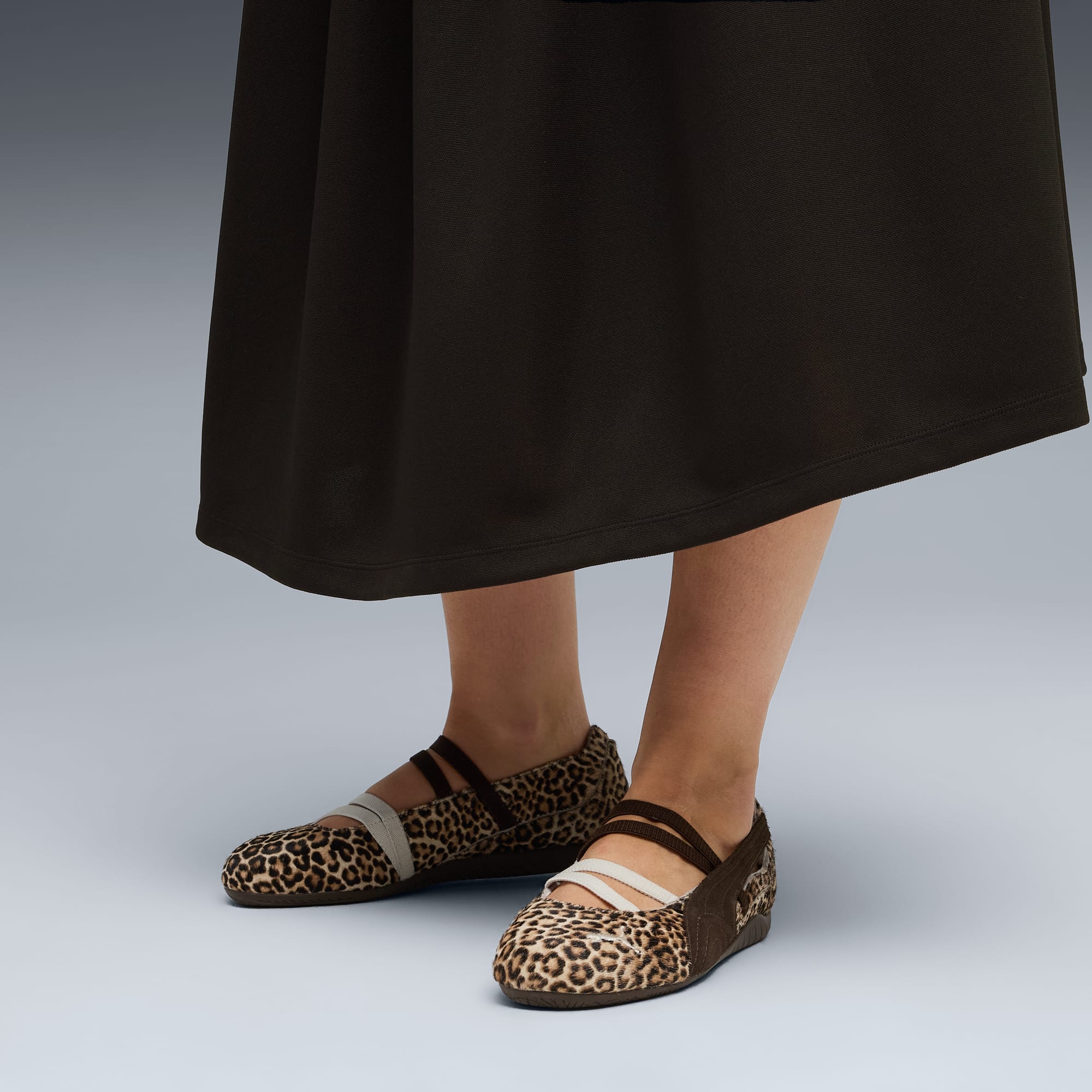 Speedcat Wild Satin ballerinasneakers voor dames, Chocolate-Warm White, large