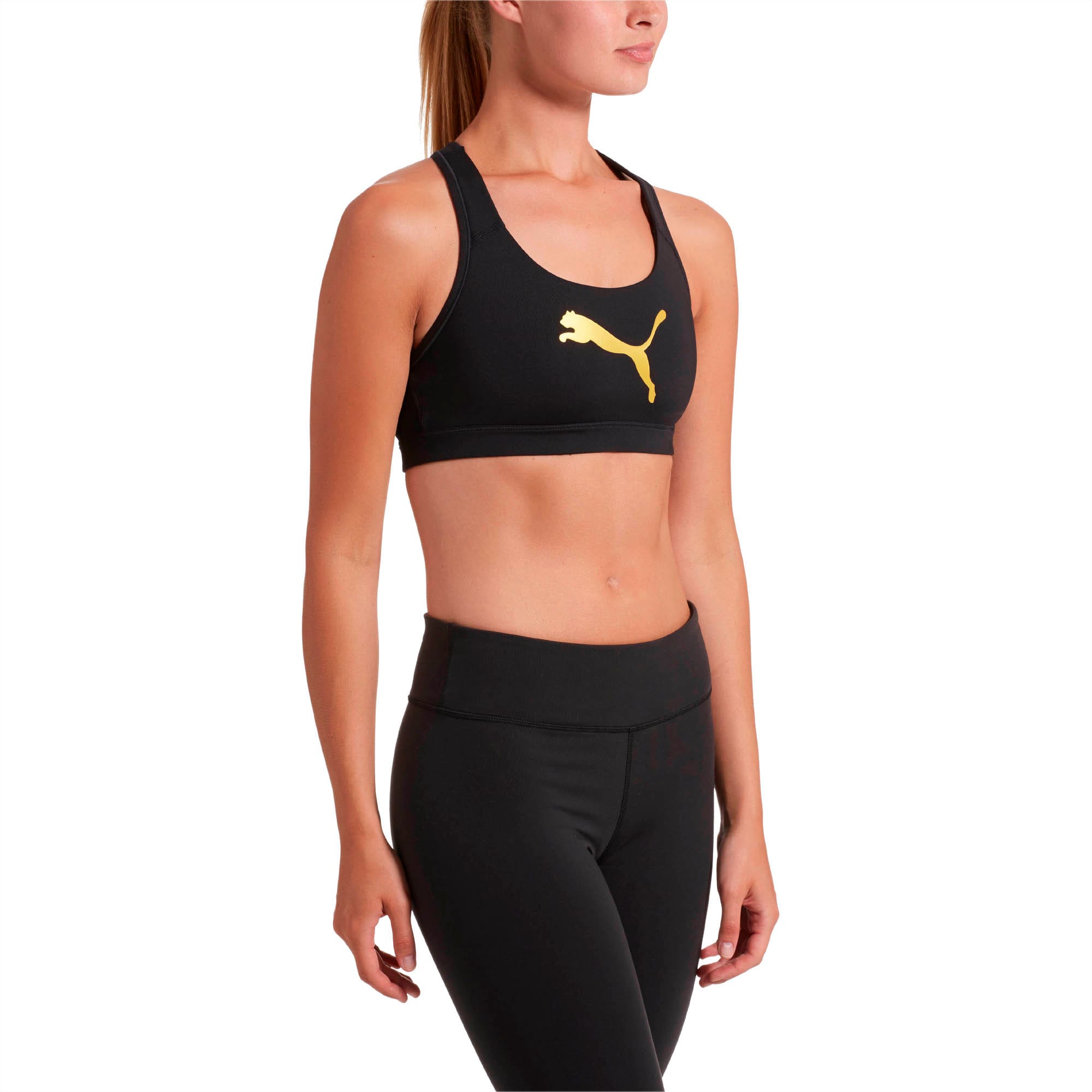 Puma Training Pwr Shape Forever Logo Women's Bra Top Black/White