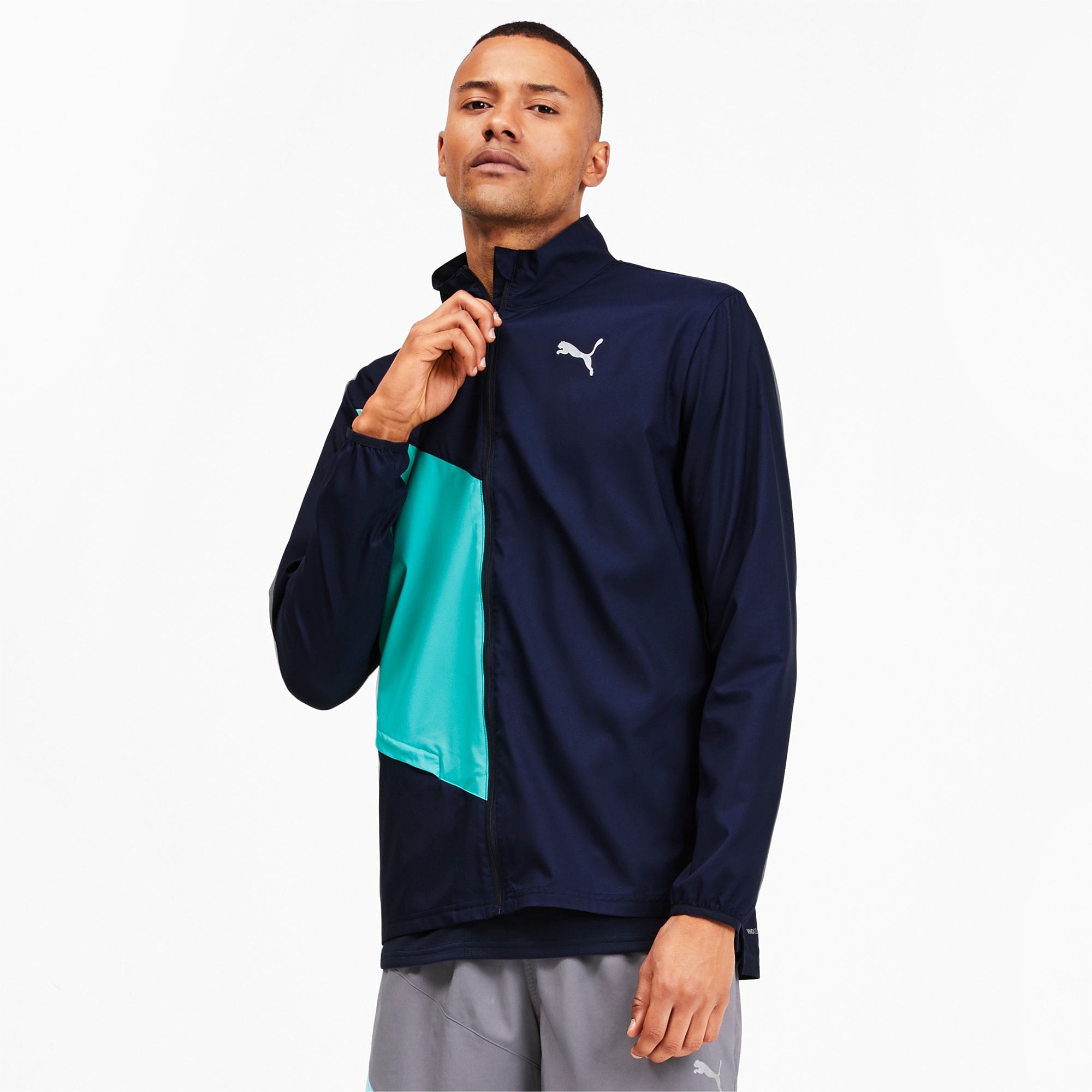 puma color block jacket