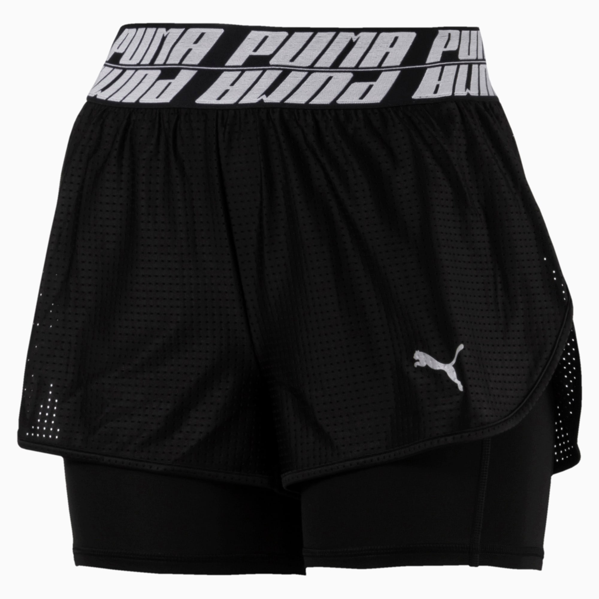 puma black shorts womens