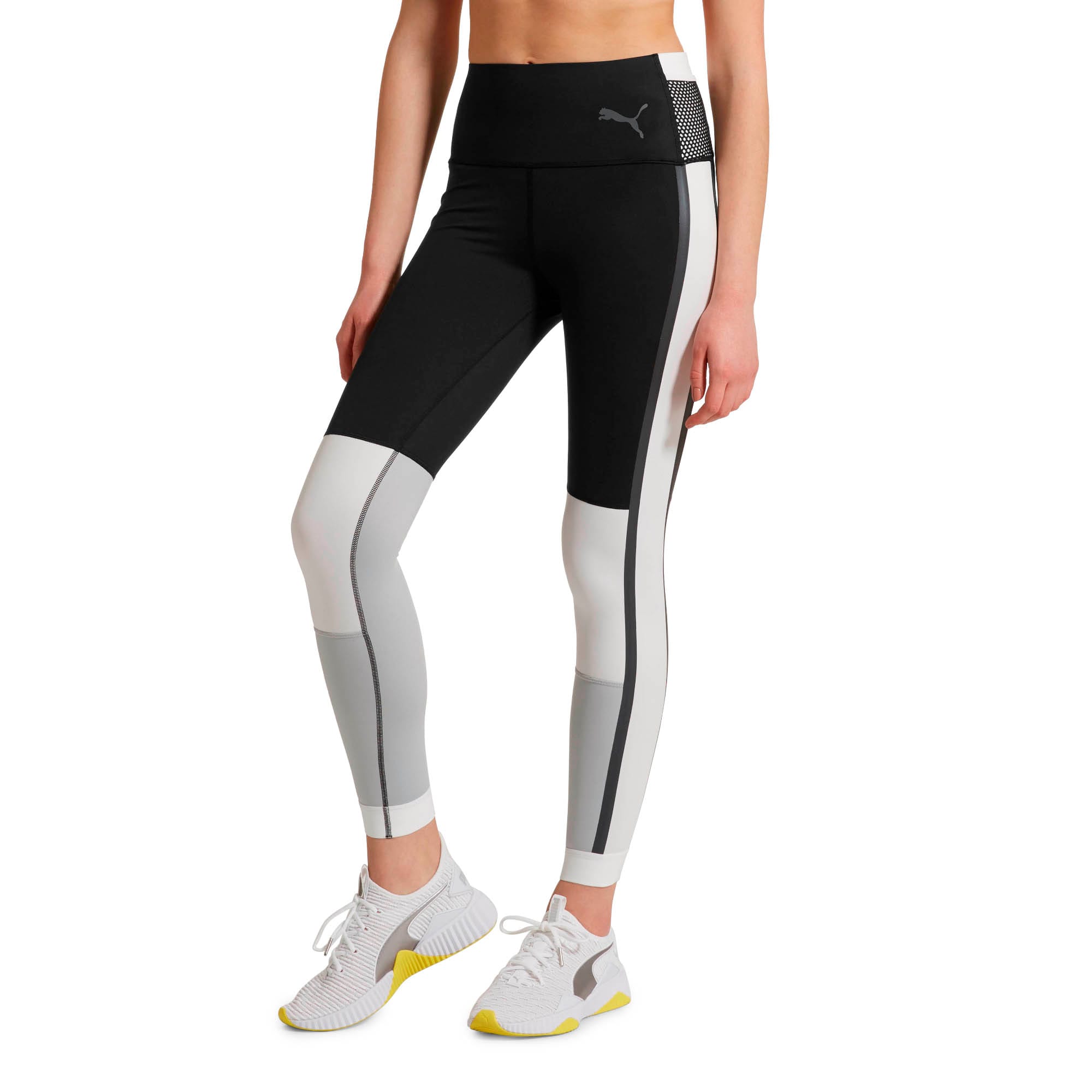 puma black and white leggings