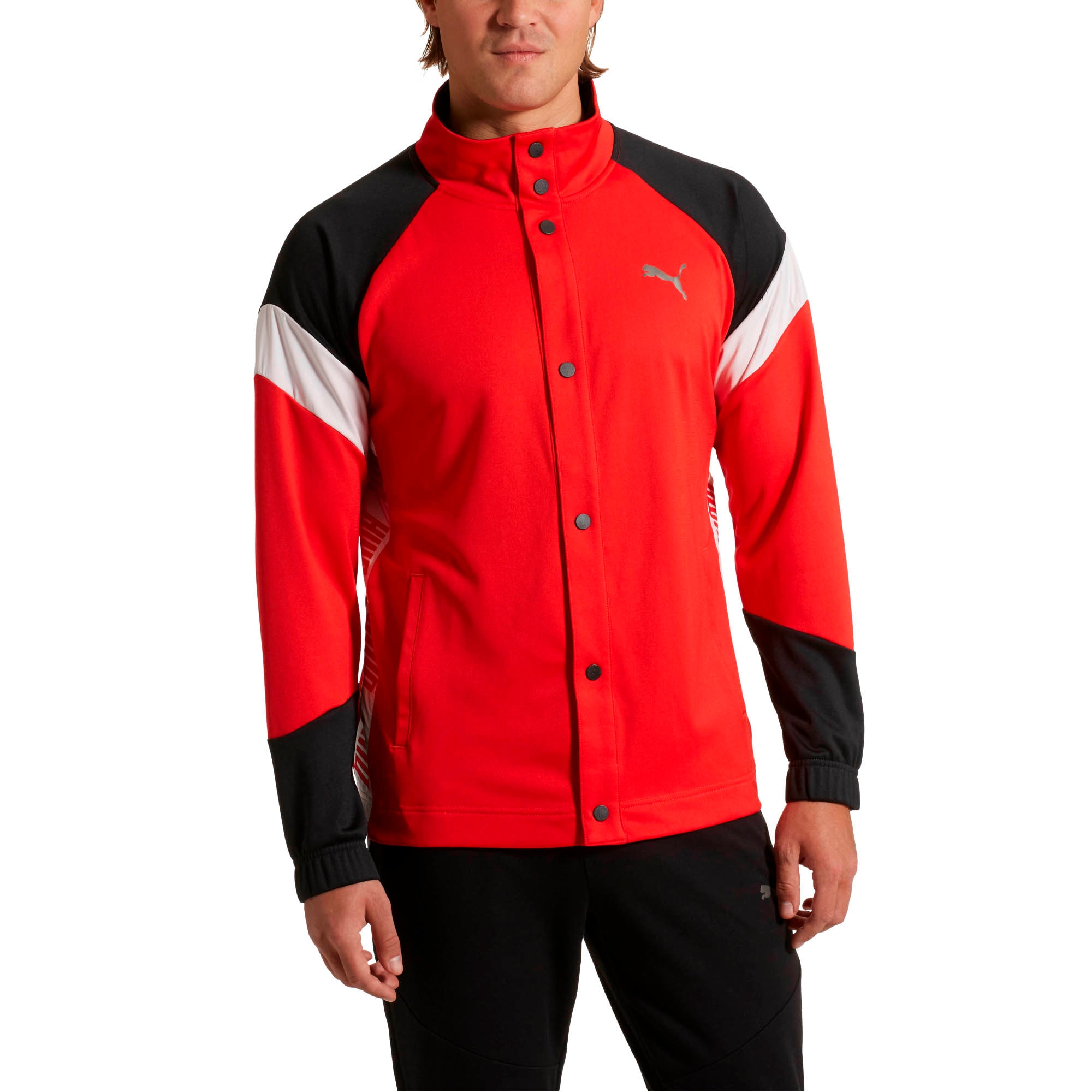 black and red puma jacket