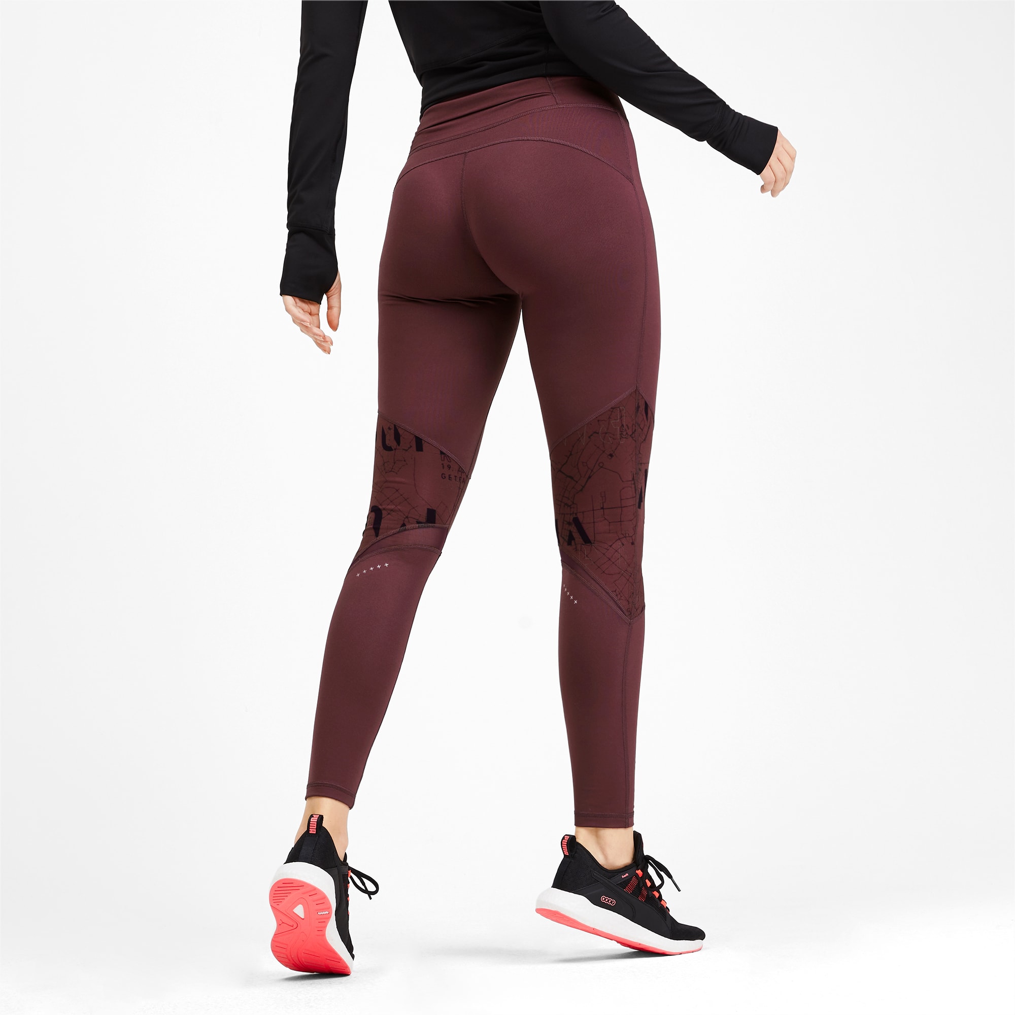 Burgundy puma leggings clearance
