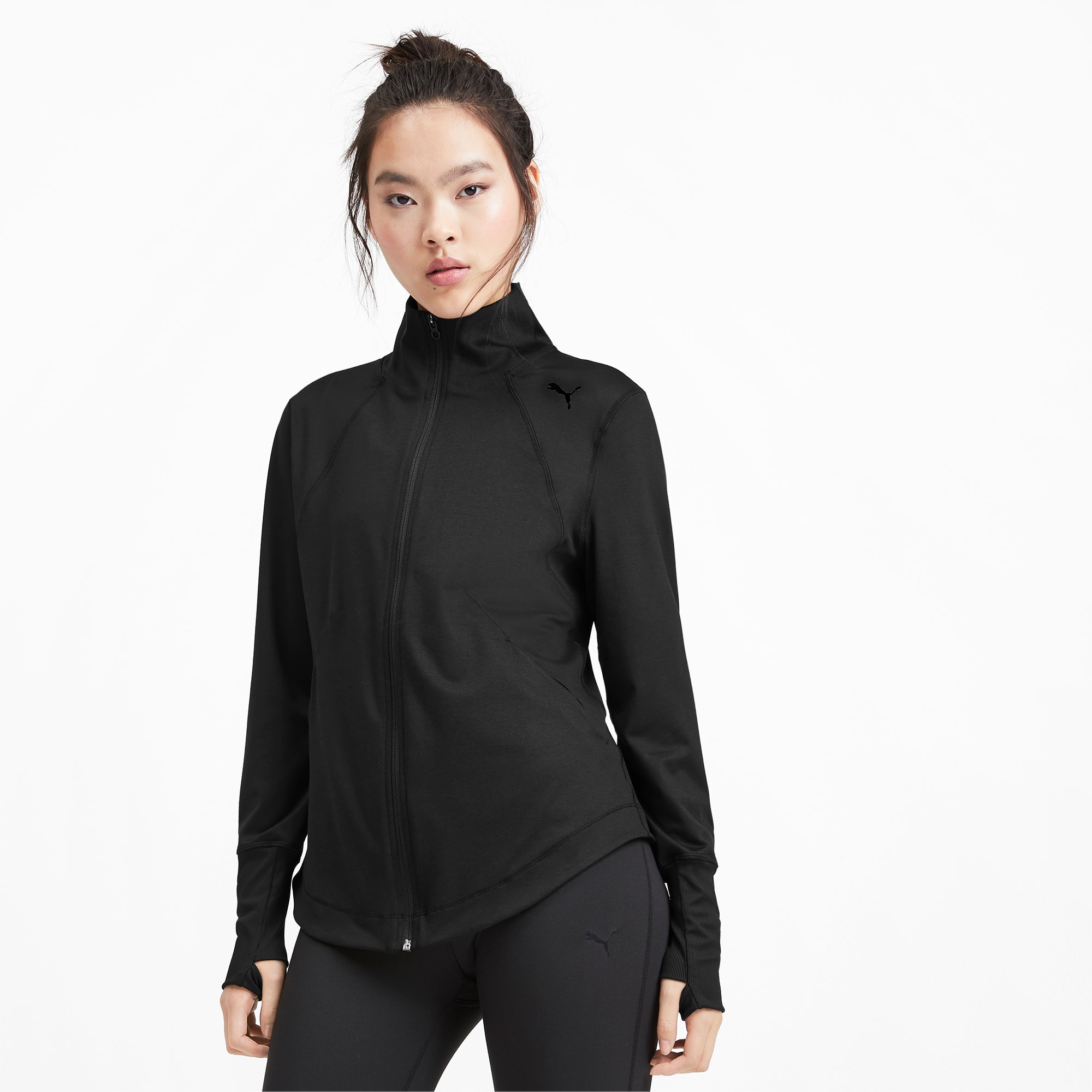 PUMA Studio Knit Damen Jacke Schwarz PUMA Studio Knit Damen Jacke Schwarz