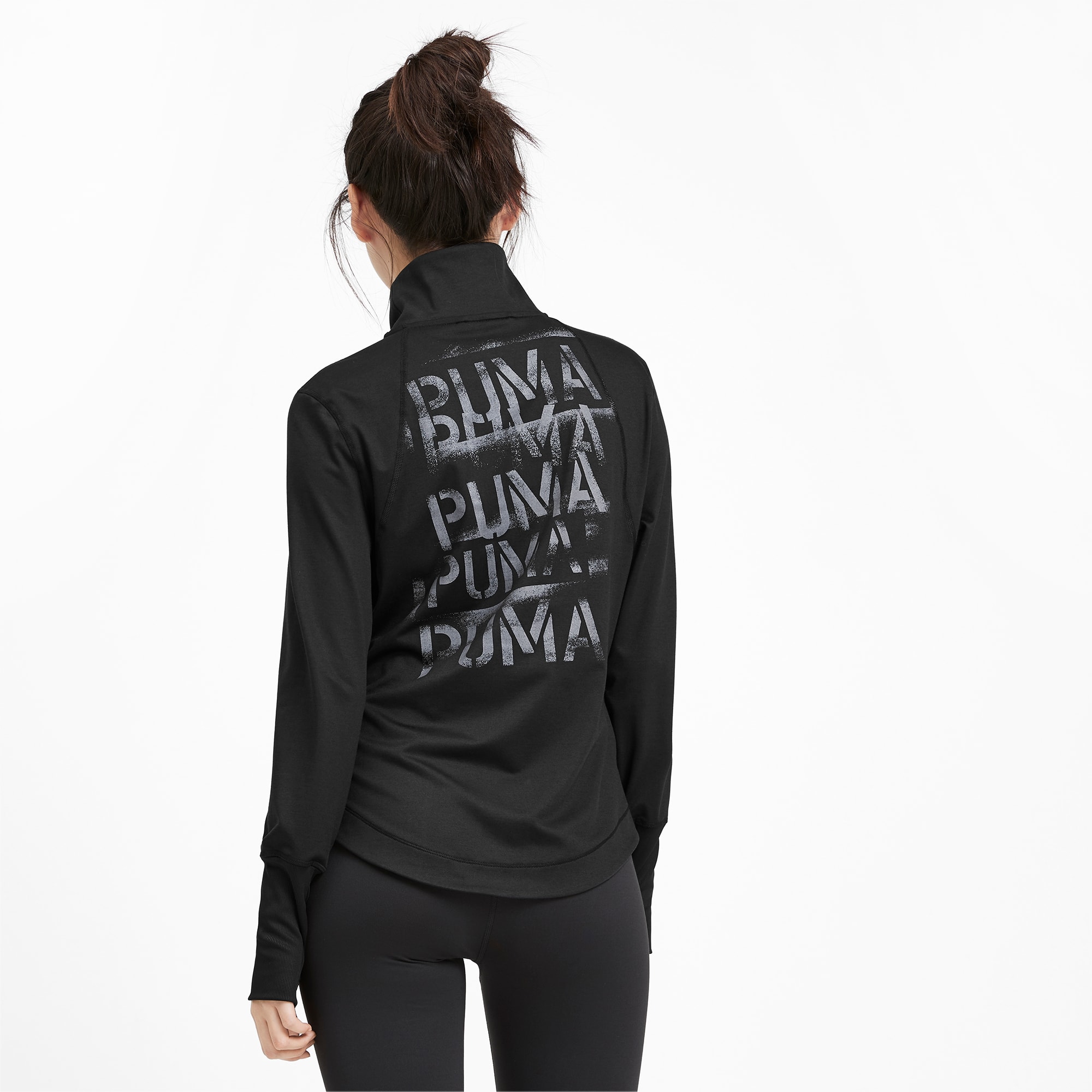 PUMA Studio Knit Damen Jacke Schwarz PUMA Studio Knit Damen Jacke Schwarz