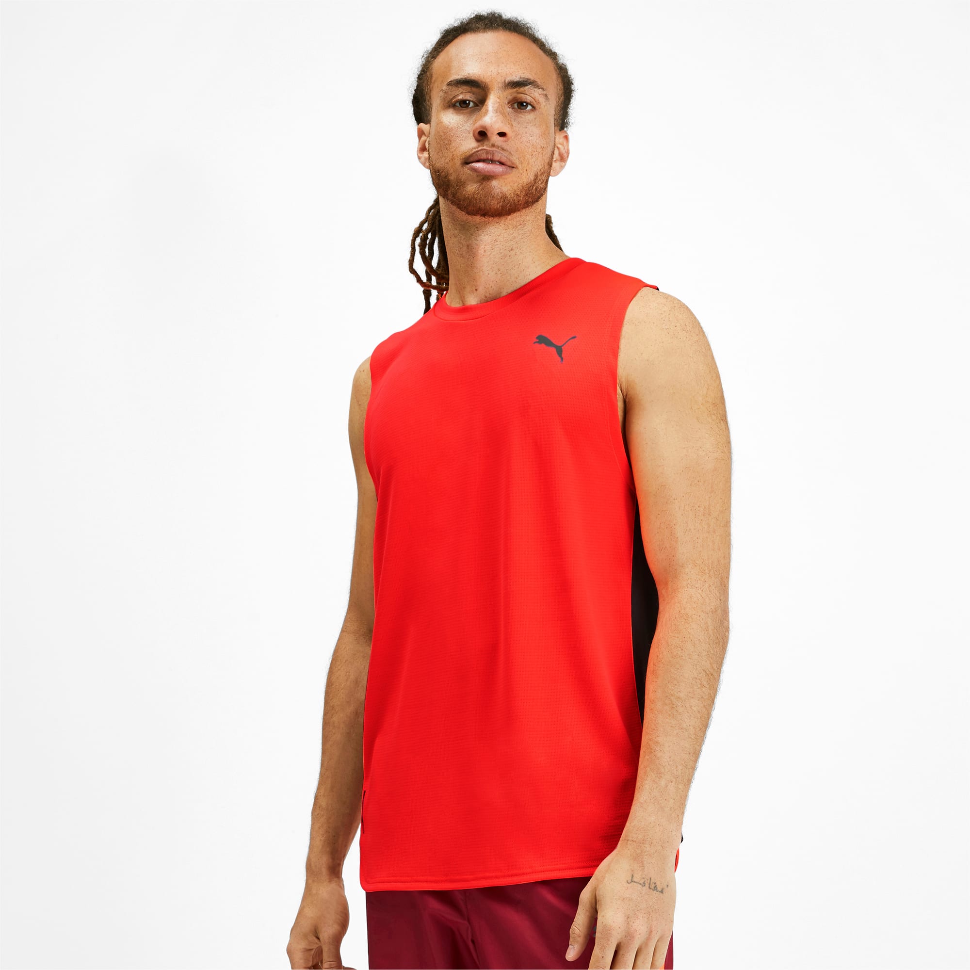 Power Men's Training Tank Top, Nrgy Red-Puma Black, large-SEA