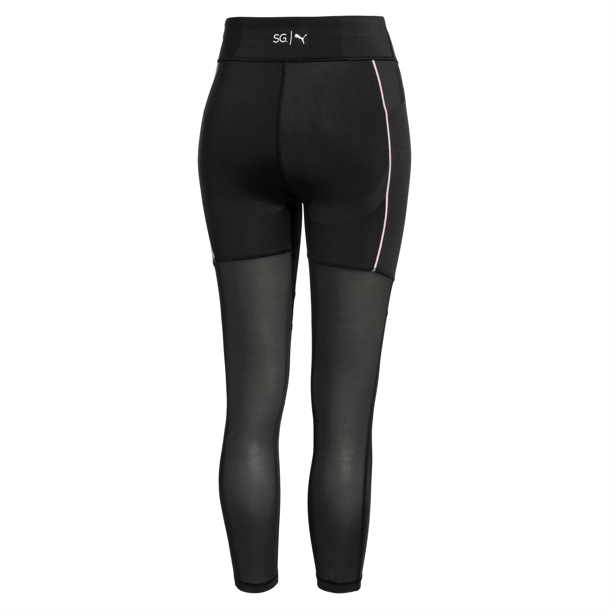 Puma Womens XTG Leggings Black Color Block Fitted Active Wear 595240-15