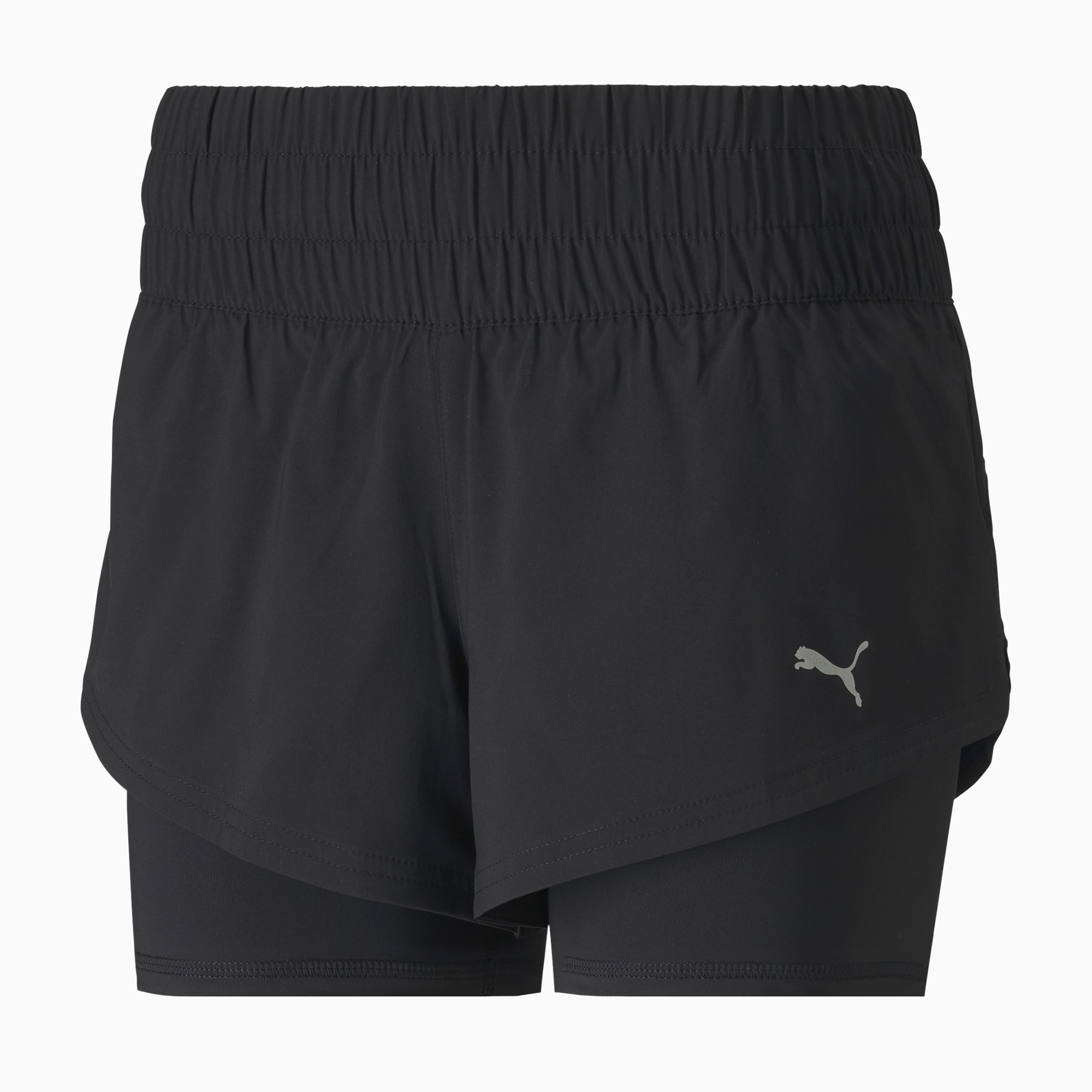 Celana Pendek Olahraga Wanita Last Lap 2-in-1, Puma Black, large-IDN