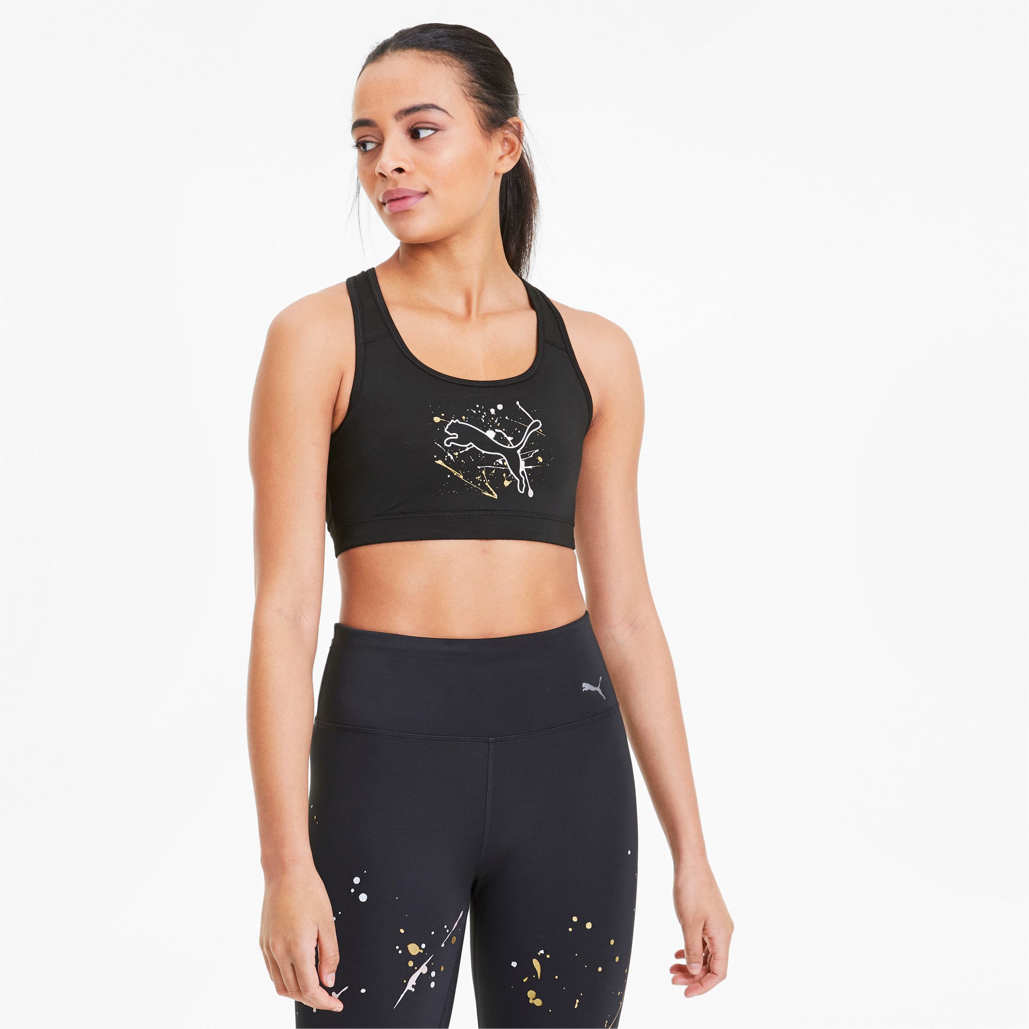 puma black sports bra