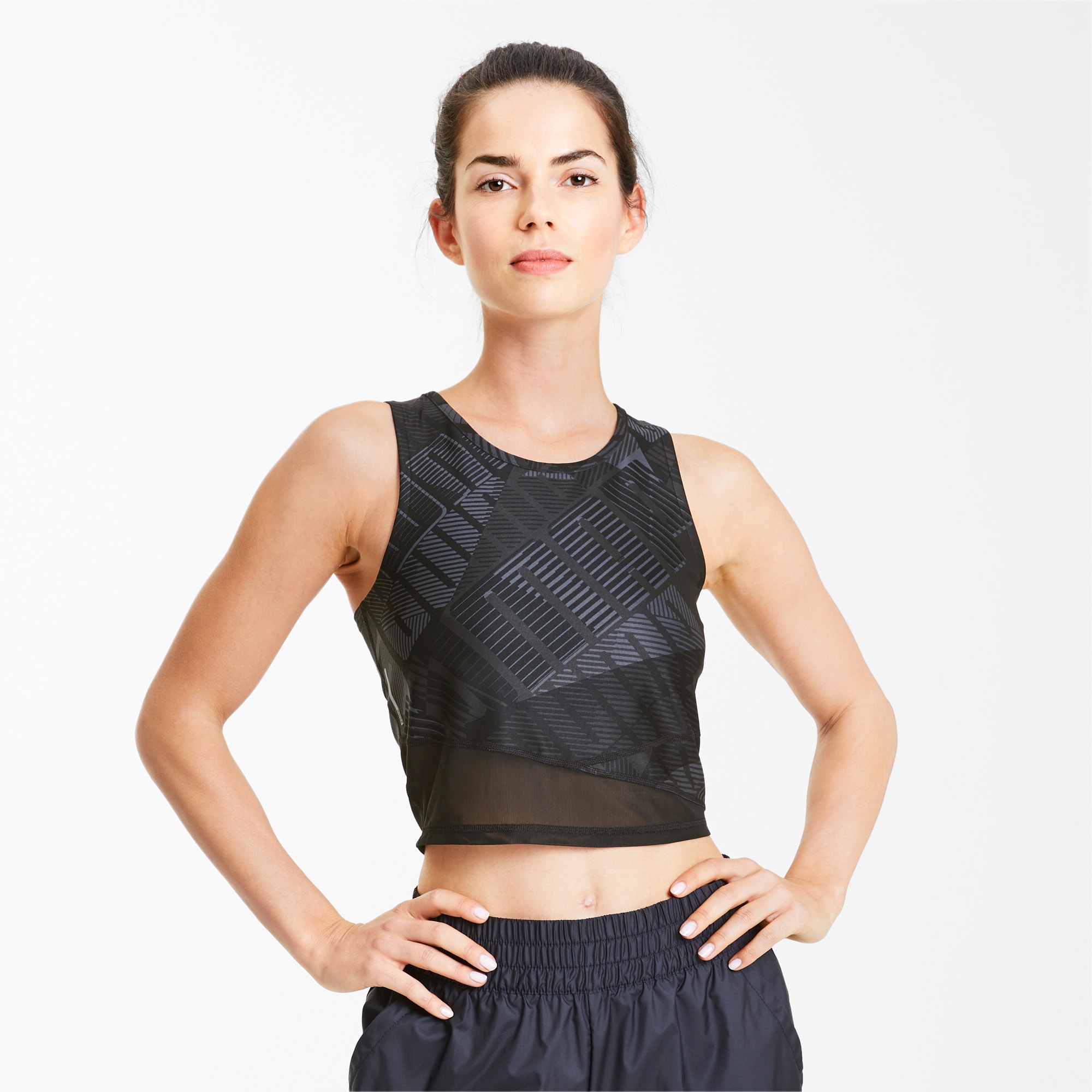 puma black crop top