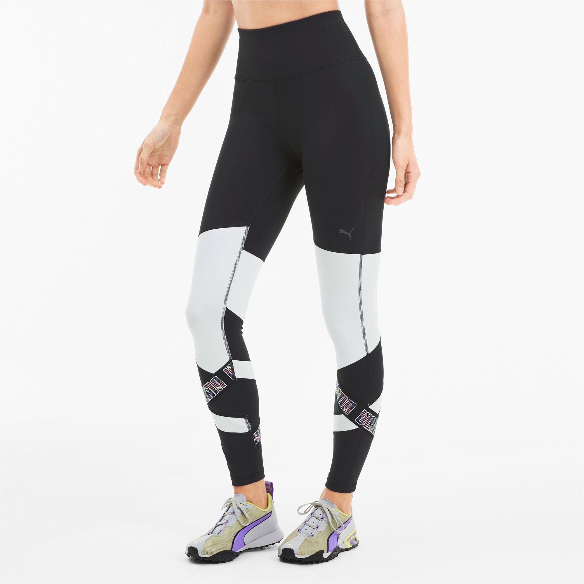 puma tights womens black