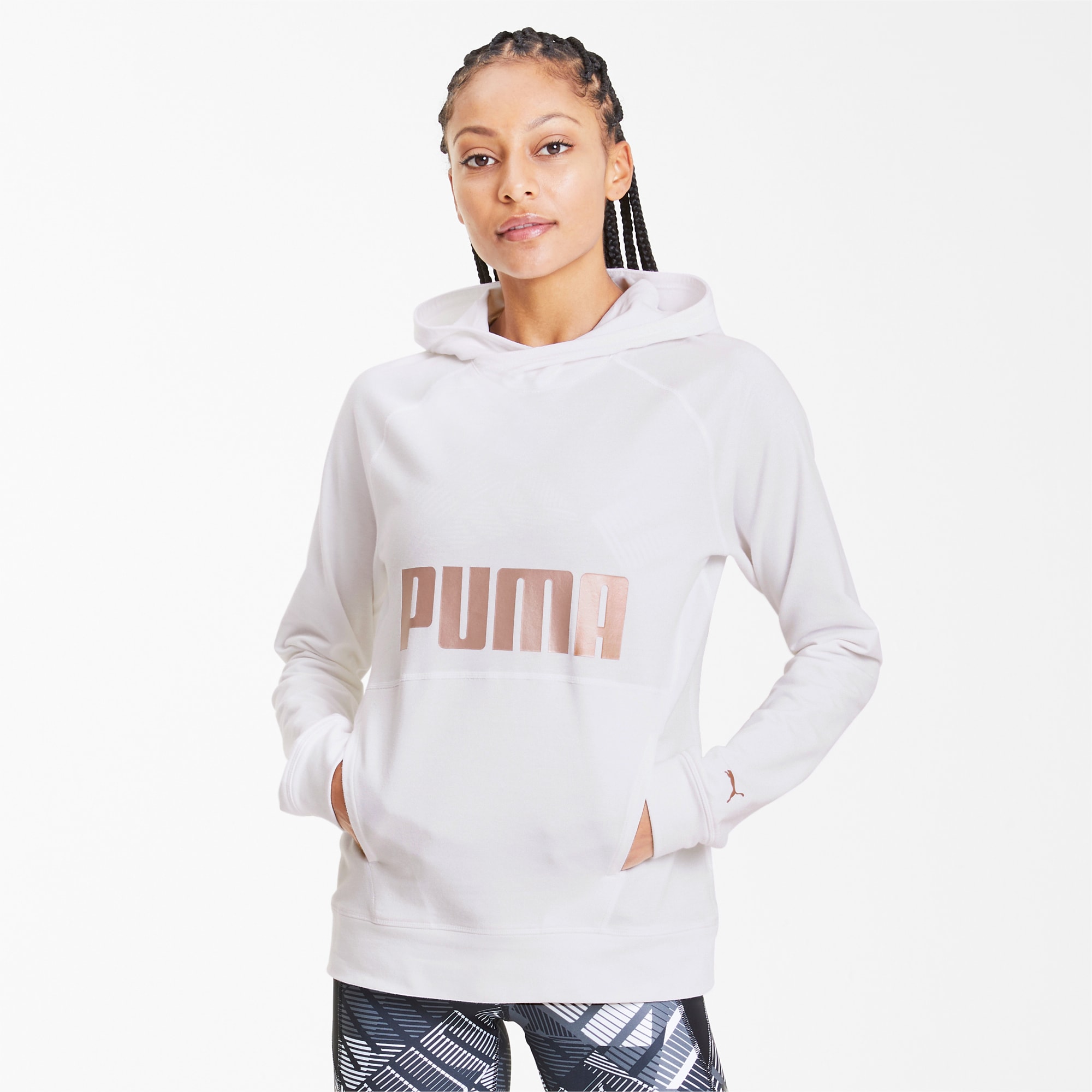 White puma hoodie womens on sale