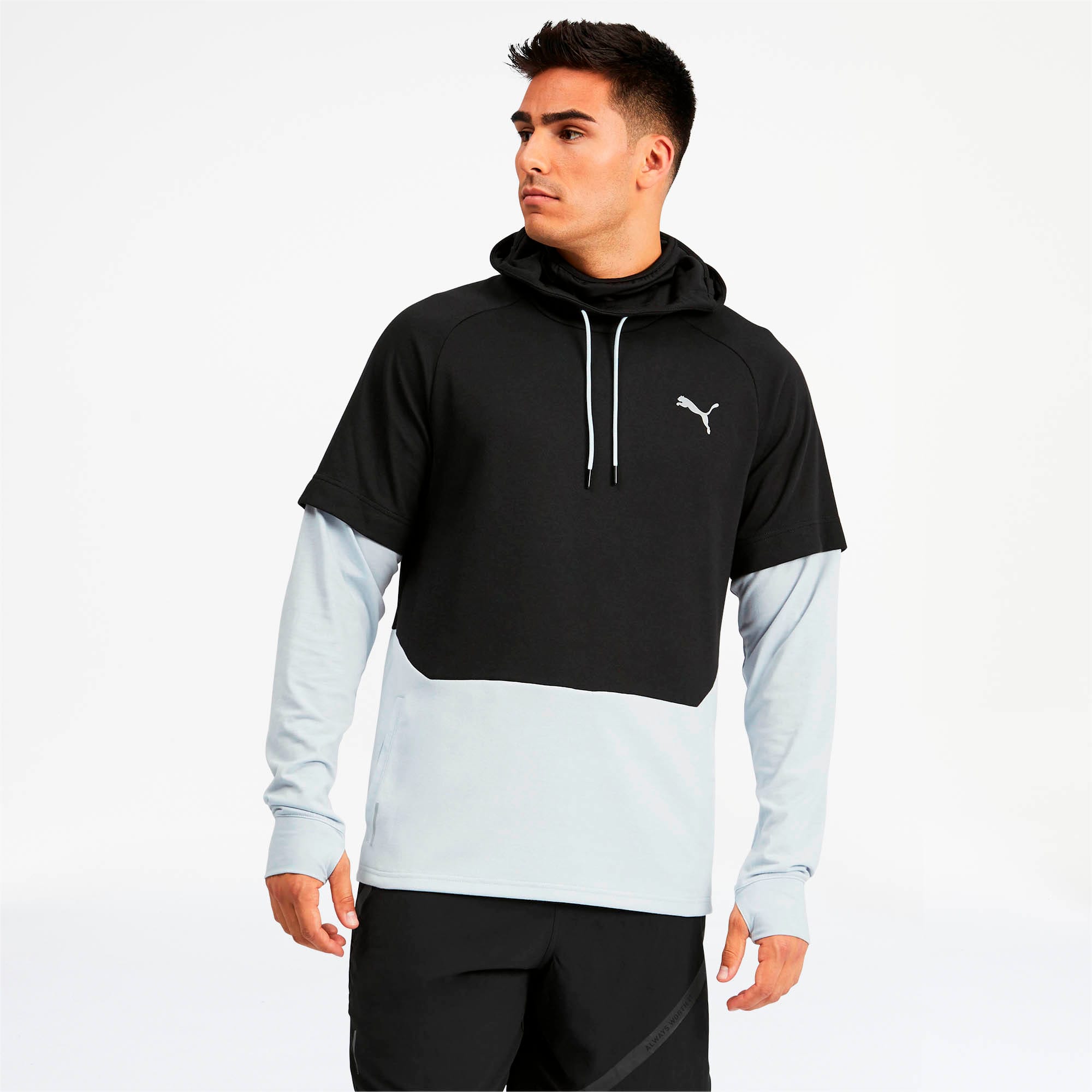 mens black puma hoodie