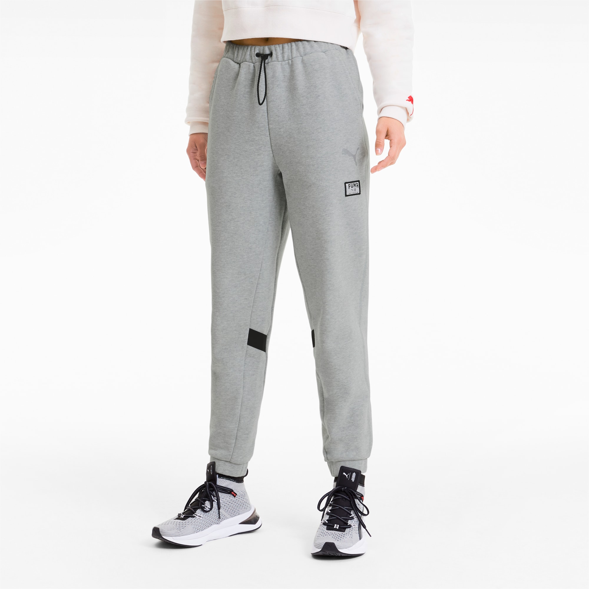 gray puma joggers