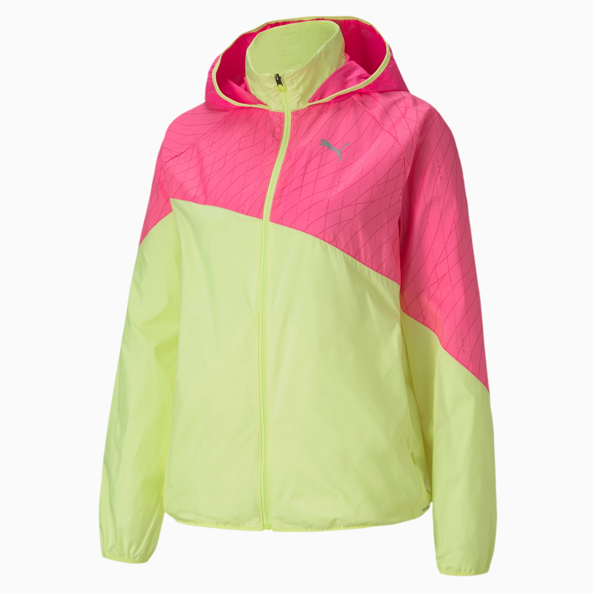 puma yellow running jacket