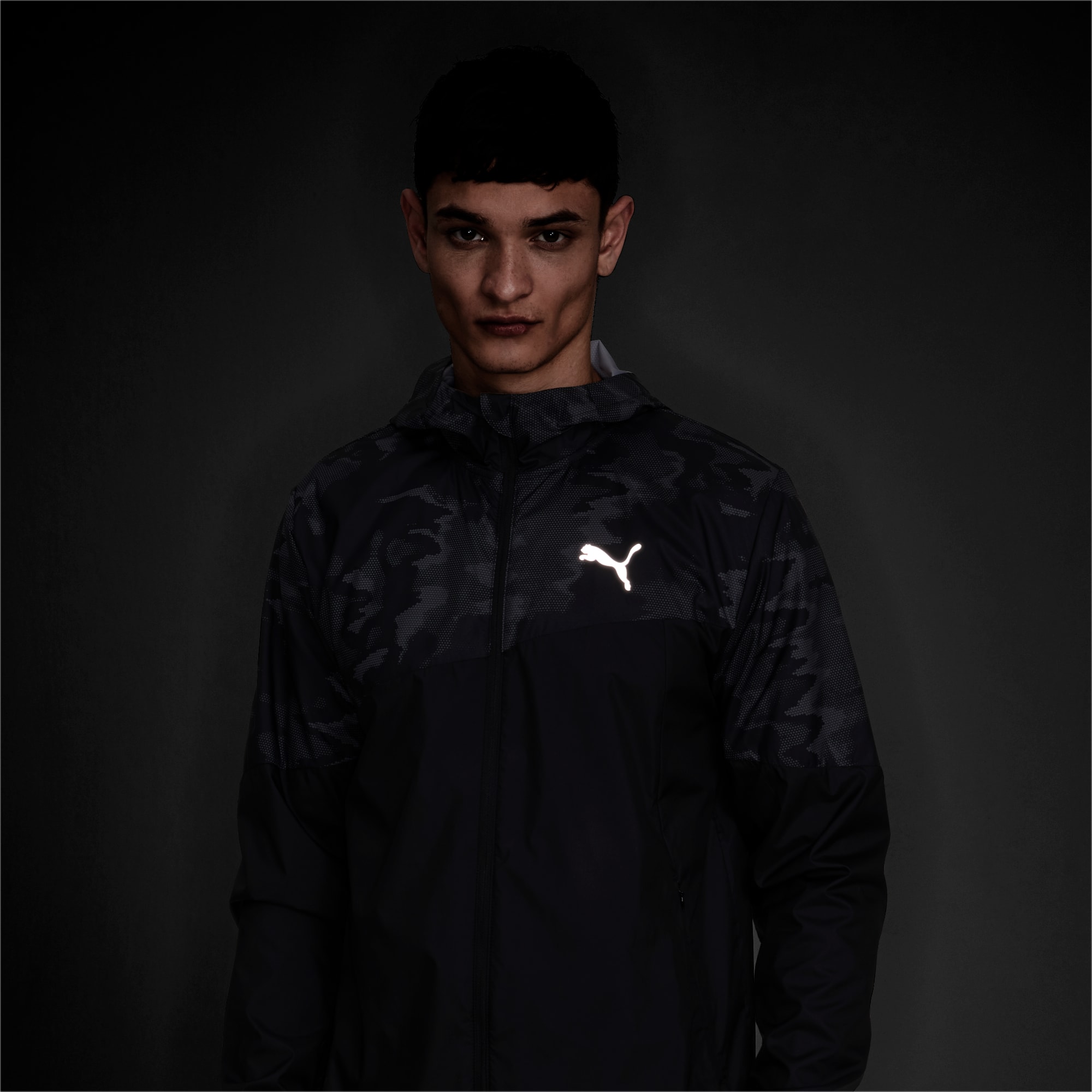 Graphic Hooded Men s Running Jacket