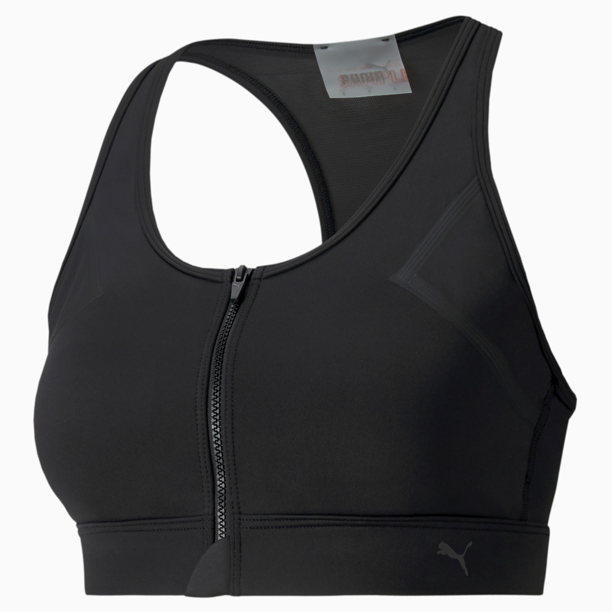 PUMA Running hi-shine sports bra in black
