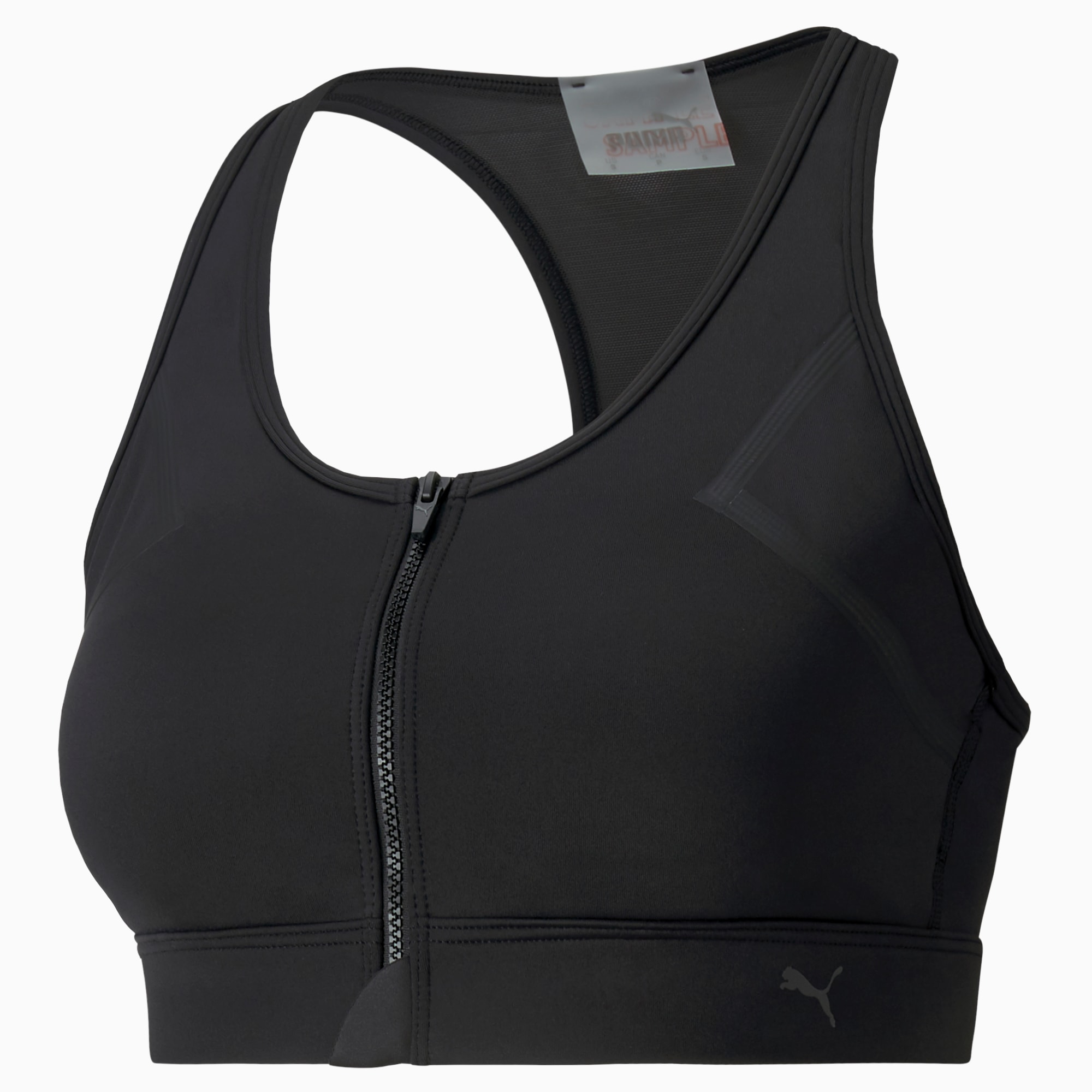 Valmont Zip-Front Sports Bra (1611A)- Black - Breakout Bras