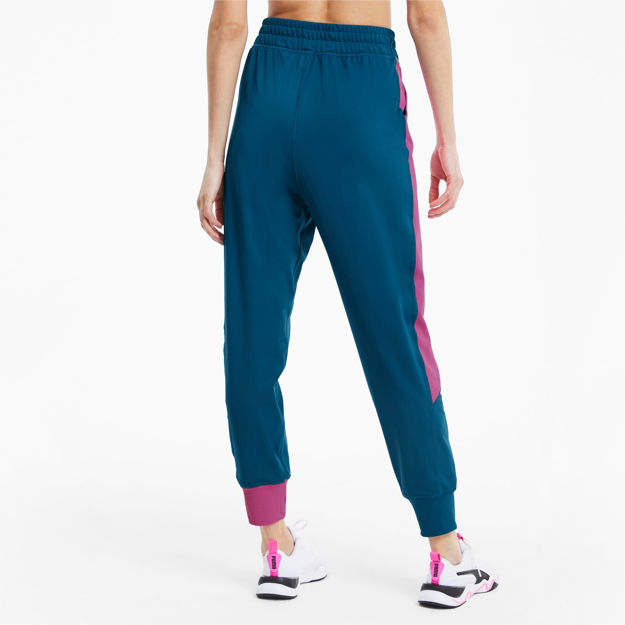 puma track pants navy × pink size SS Train Stretch Knit Women's Track Pants | PUMA