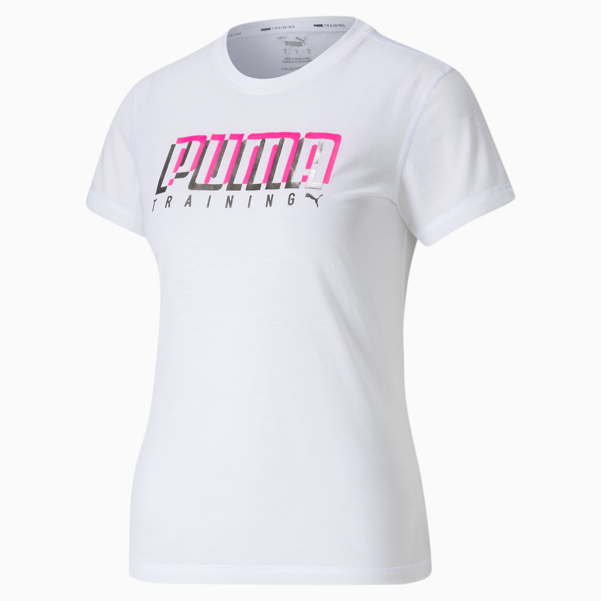 White and top pink puma shirt
