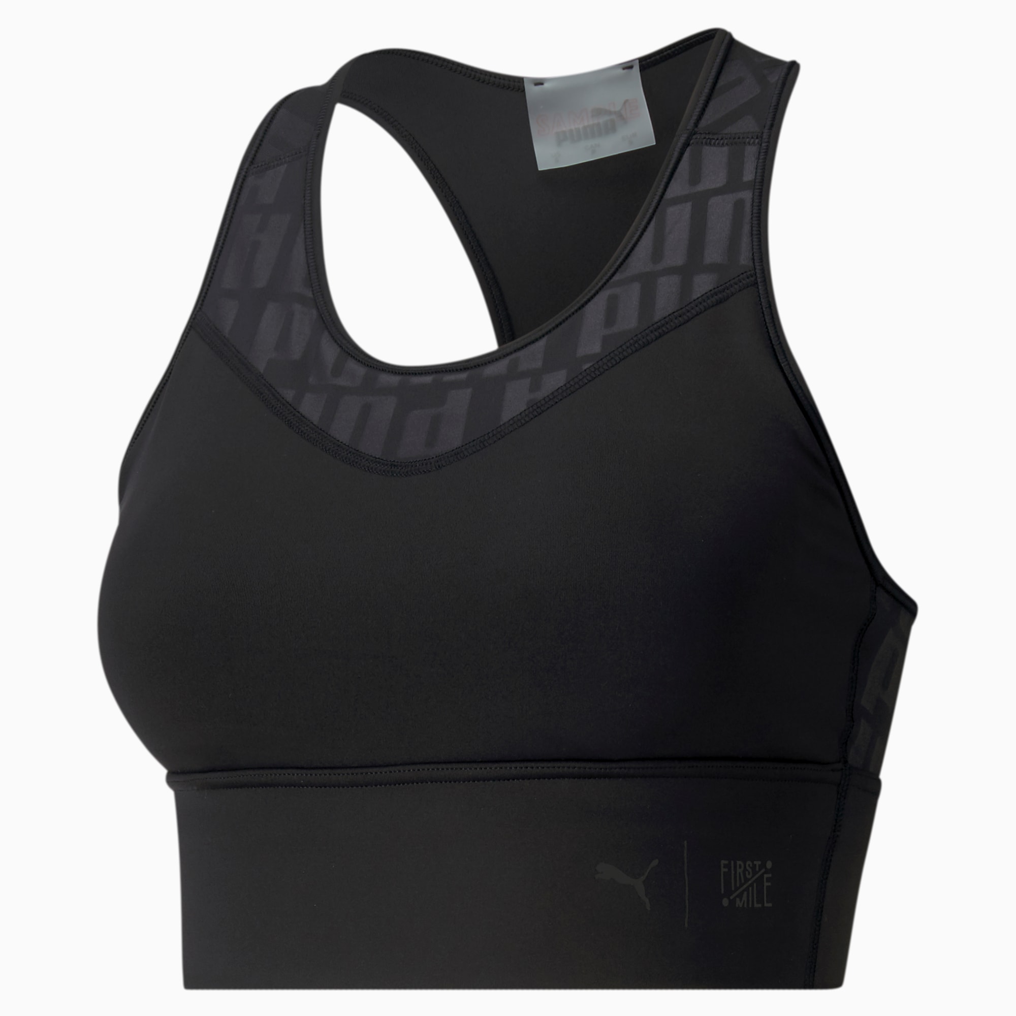 Puma MID IMPACT FIT BRA - Medium support sports bra - black/gold