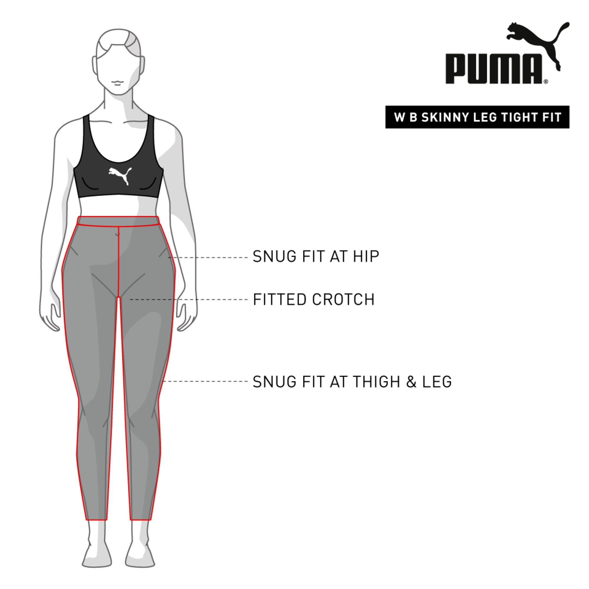 Puma size chart store women's