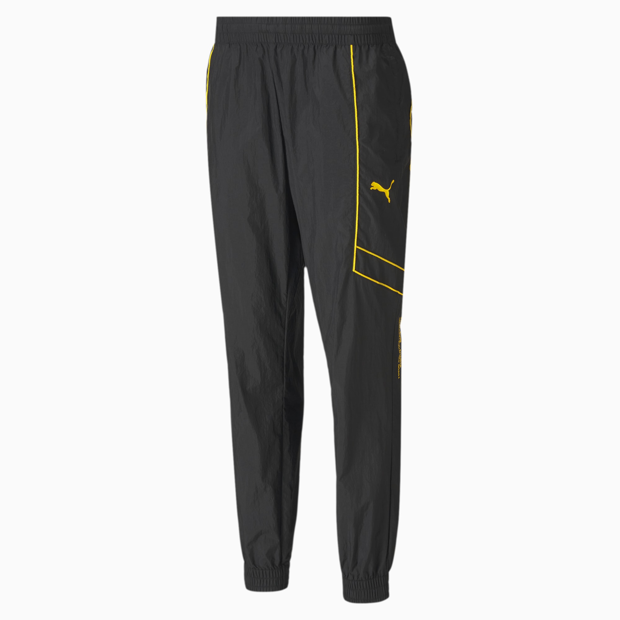 black and gold puma pants